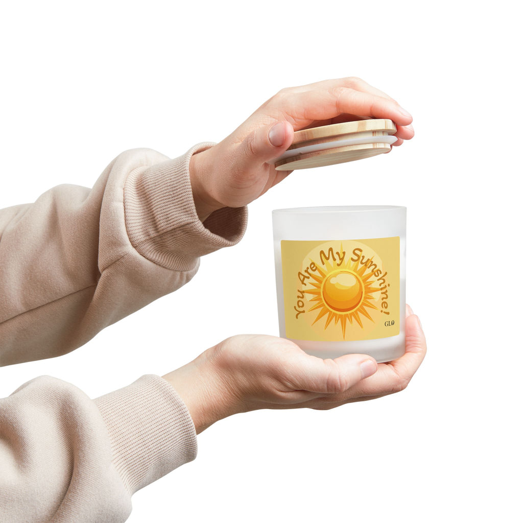 Frosted Glass Candle | "You Are My Sunshine" | 11oz