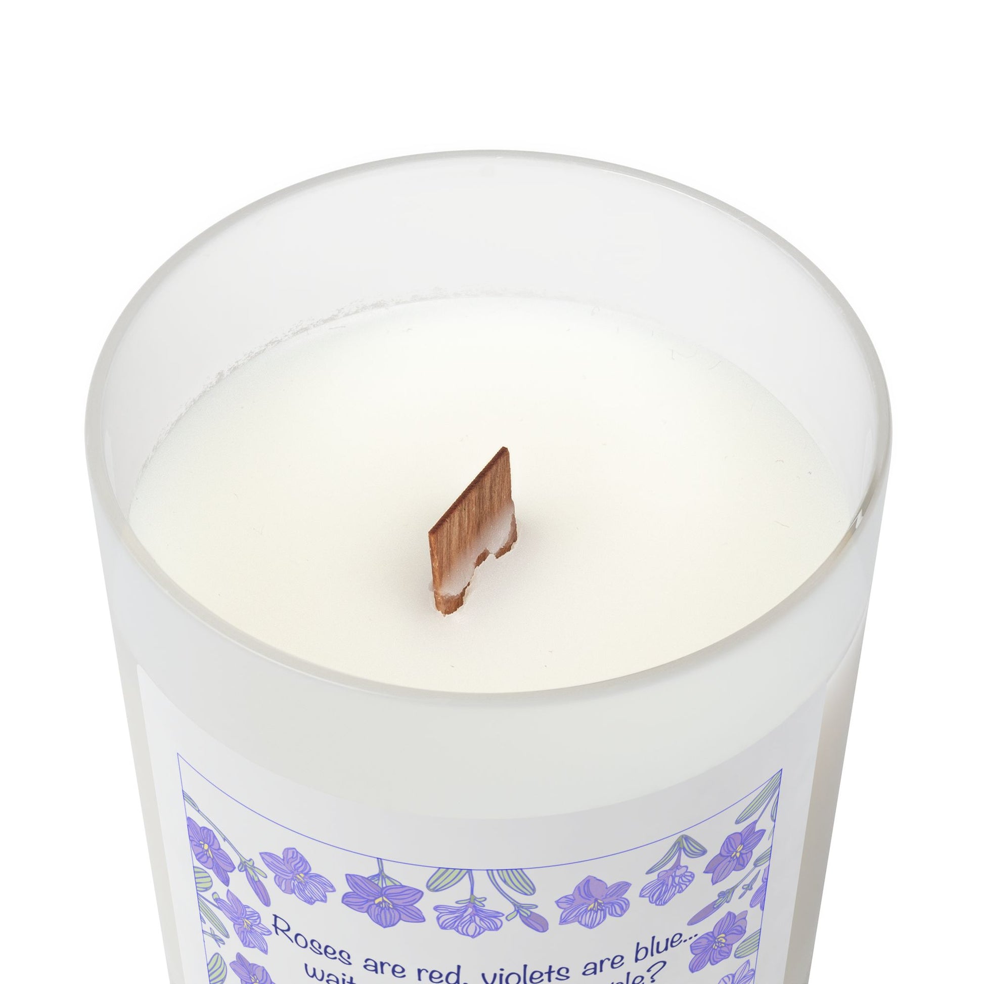 Frosted Glass Candle | "Violets are Purple" | 11oz
