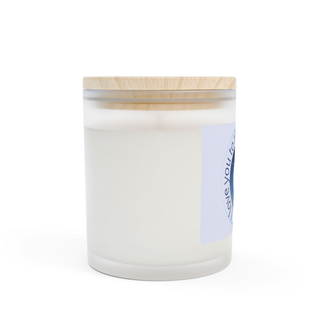 Frosted Glass Candle | "I love you to the moon & back" | 11oz