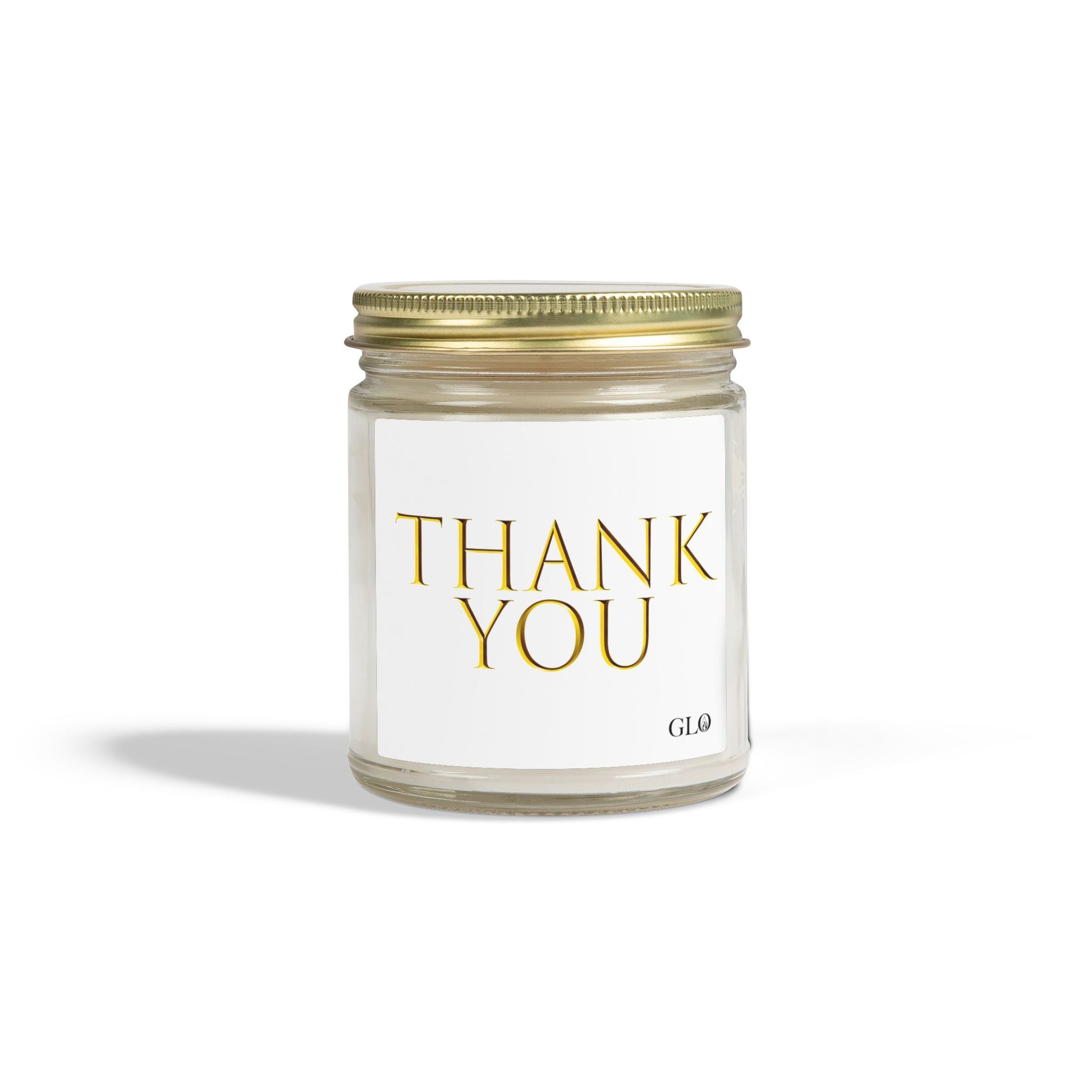 Glass Jar Candle | "Thank You" on white | 4oz & 9oz