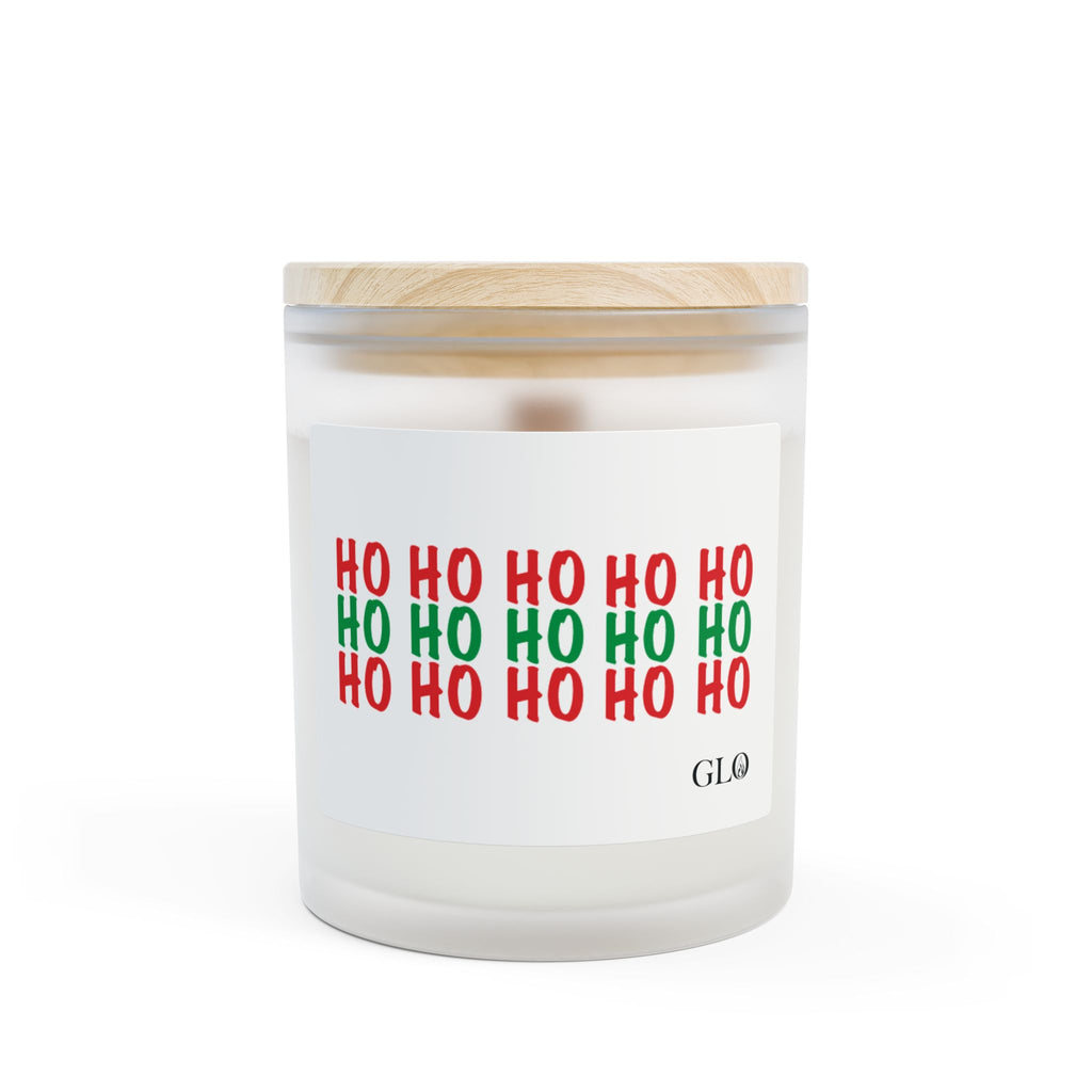 Frosted Glass Candle | "HO HO HO" | 11oz
