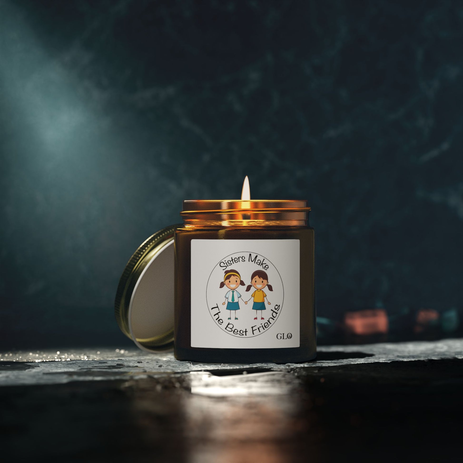 Glass Jar Candle | "Sisters Make The Best Friends" (v4) | 4oz & 9oz
