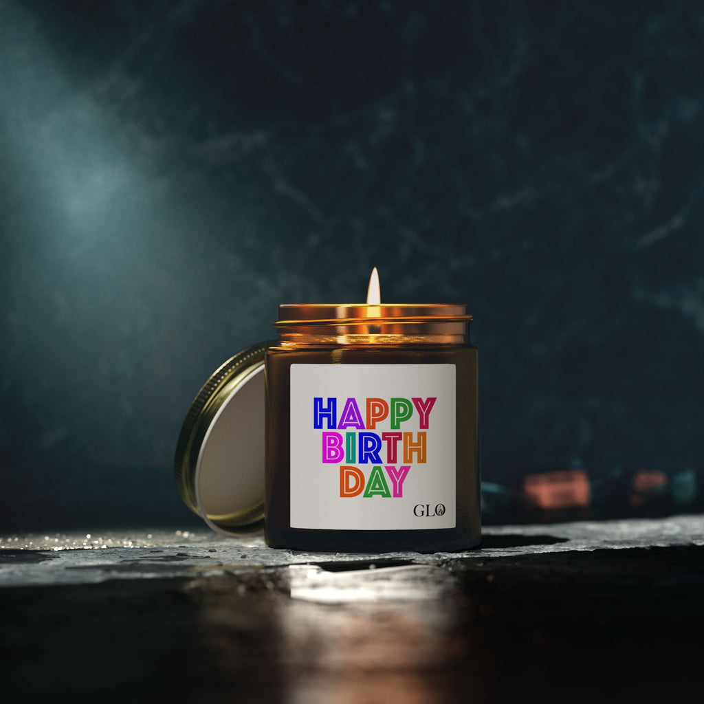 Glass Jar Candle | "Happy Birthday" | 4oz/9oz