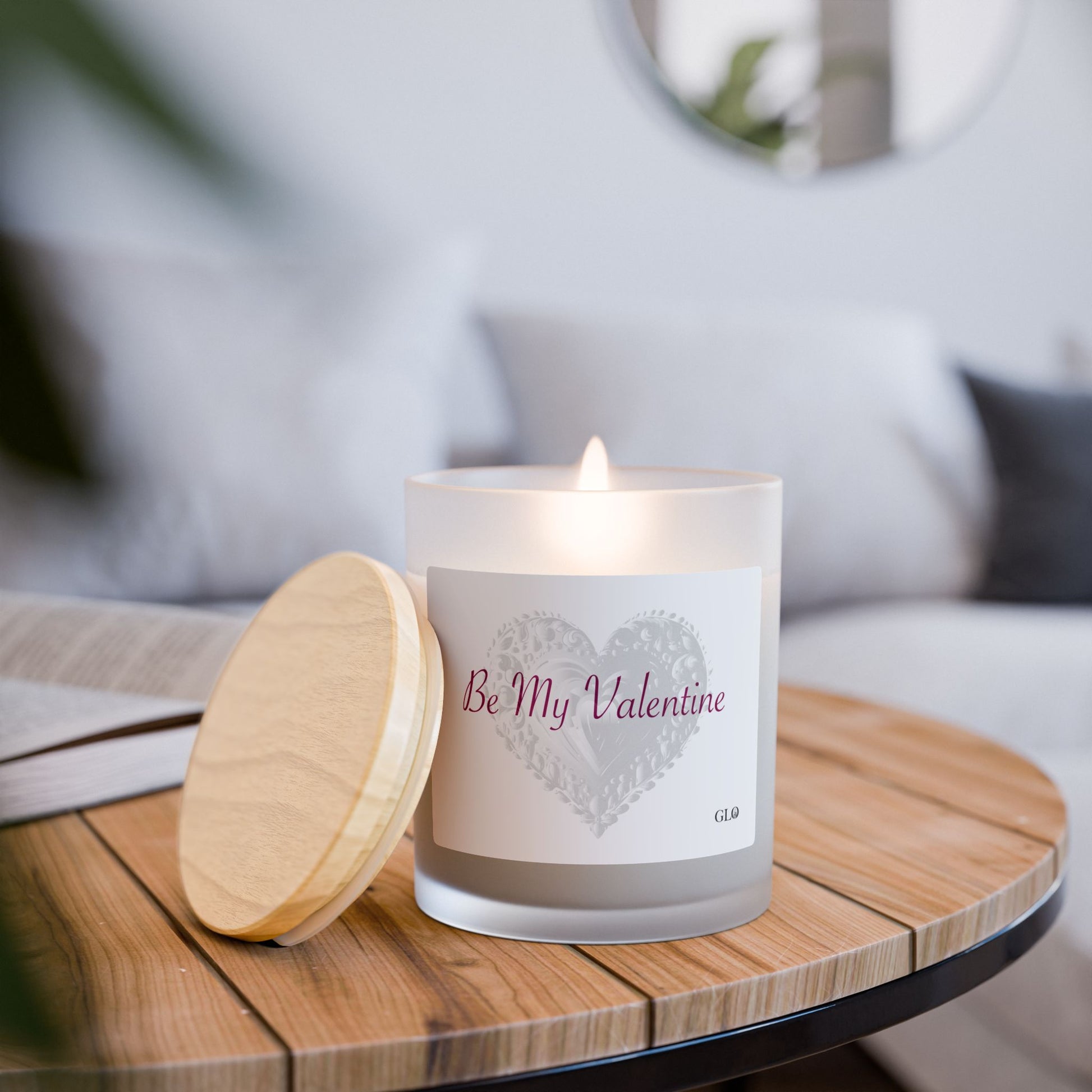 Frosted Glass Candle | "Be My Valentine" | 11oz