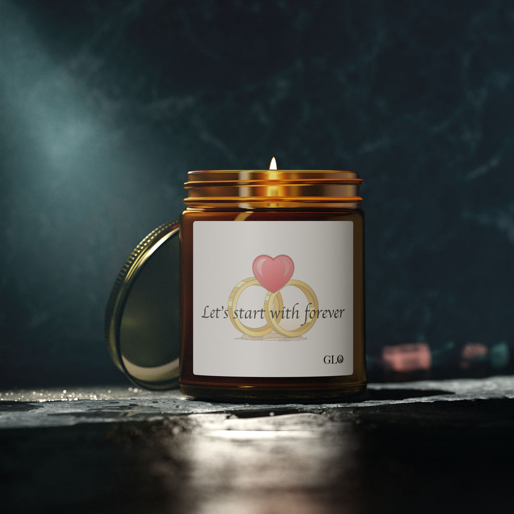 Glass Jar Candle | "Let's Start With Forever" | 4oz & 9oz