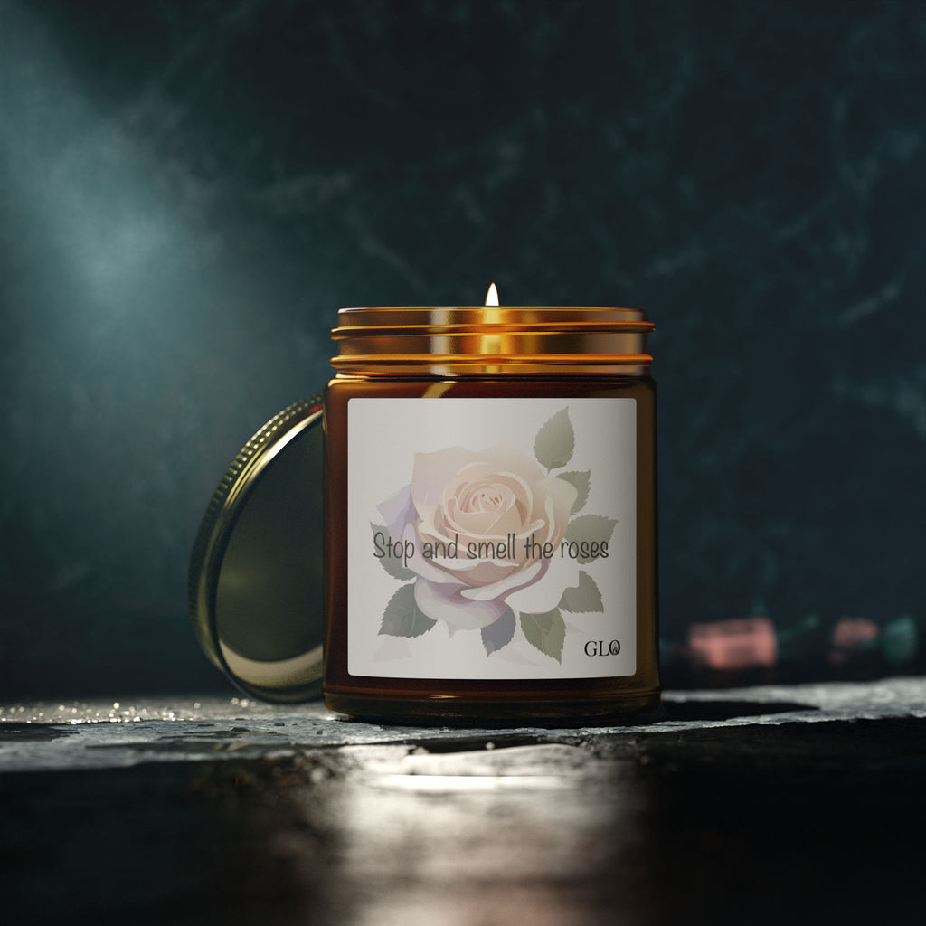 Glass Jar Candle | "Stop and Smell the Roses" | 4oz & 9oz