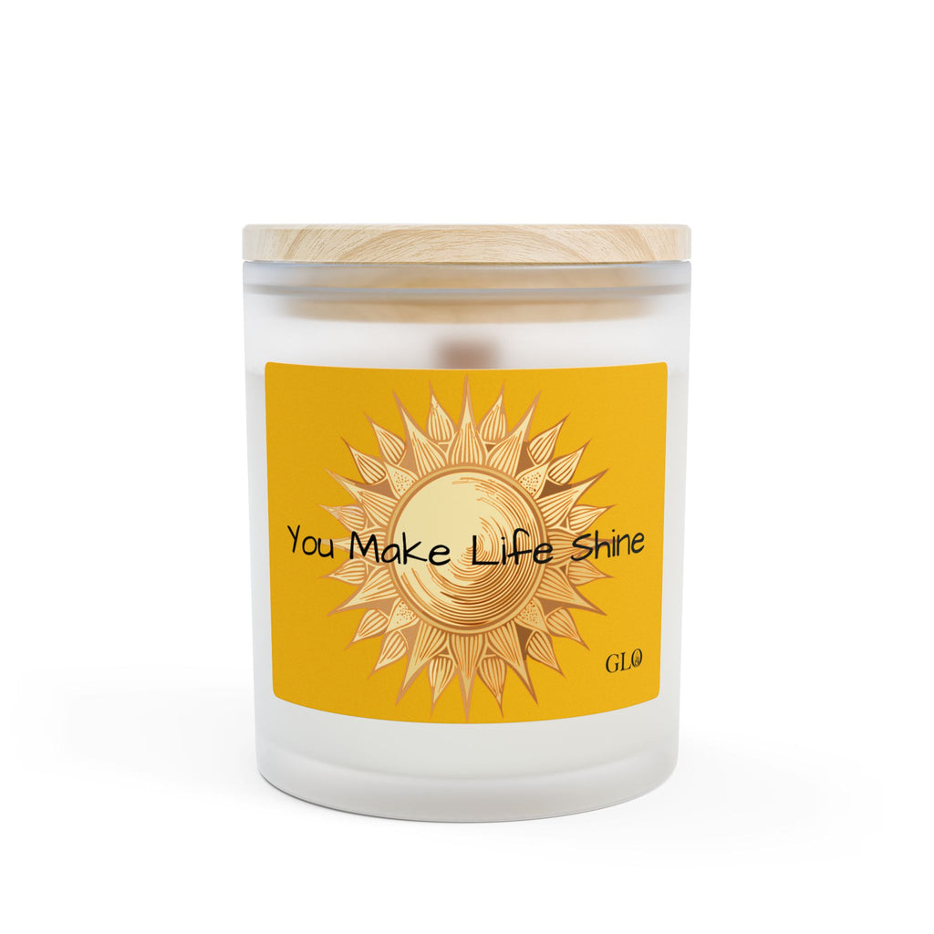 Frosted Glass Candle | "You Make Life Shine" | 11oz