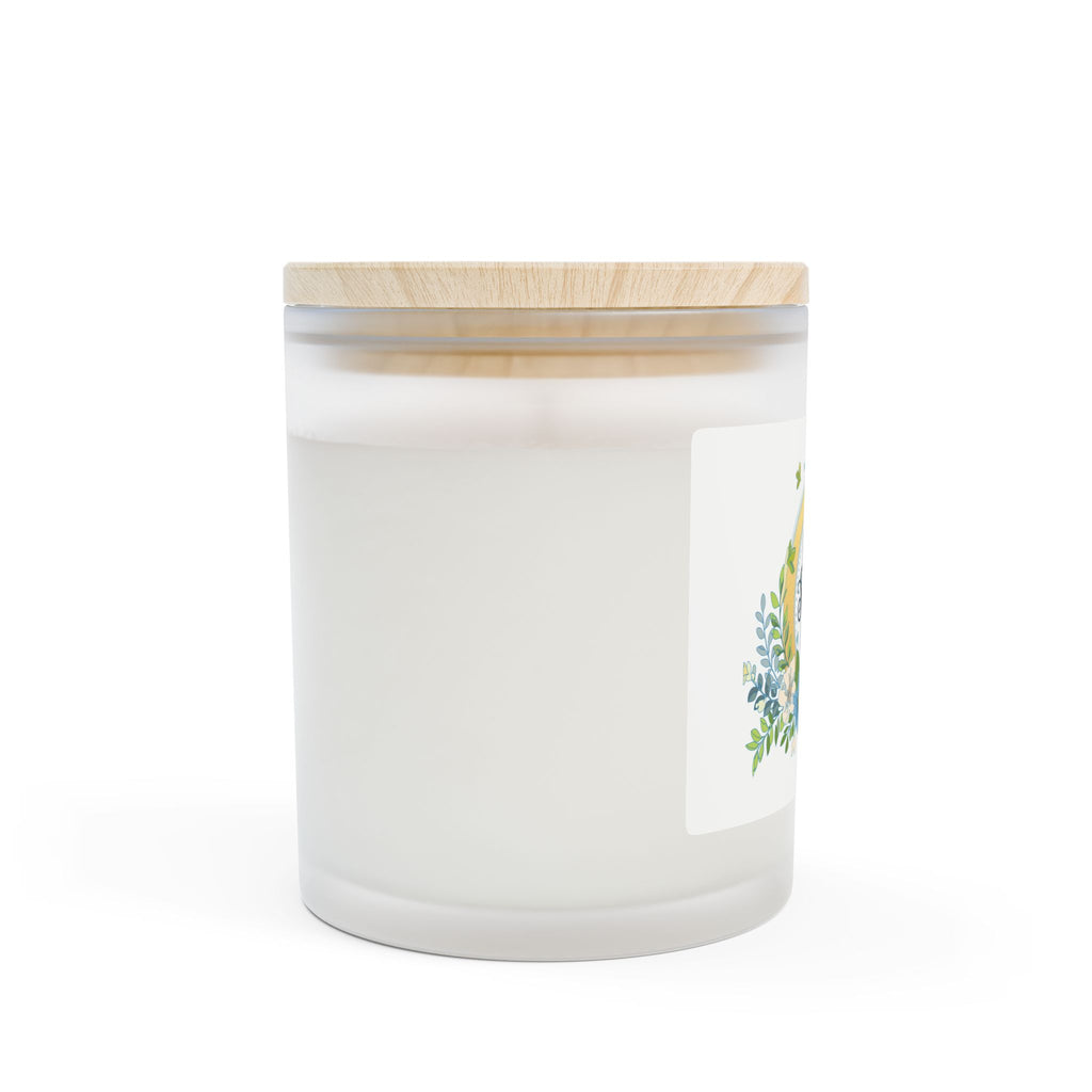 Frosted Glass Candle | "Home Sweet Home" Floral | 1oz