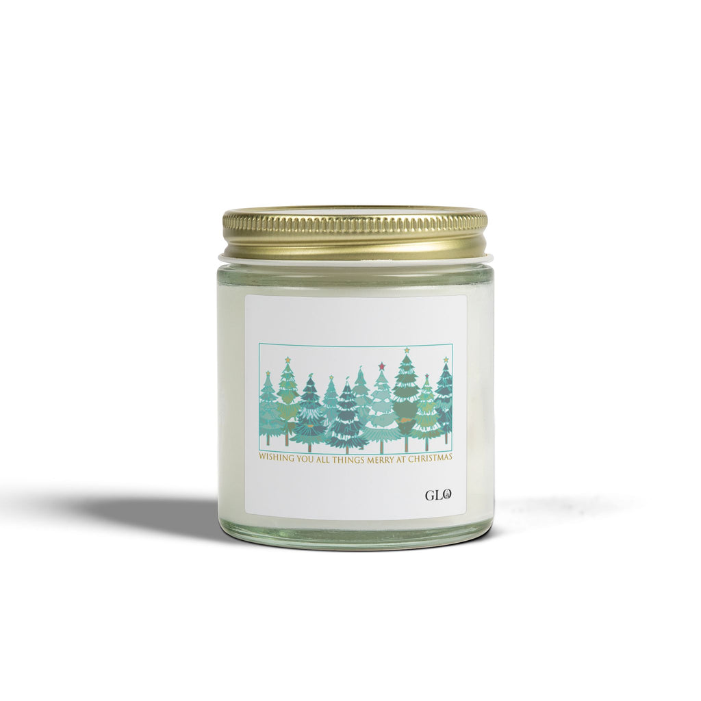Glass Jar Candle | "Wishing you all things merry at Christmas" | 4oz & 9oz