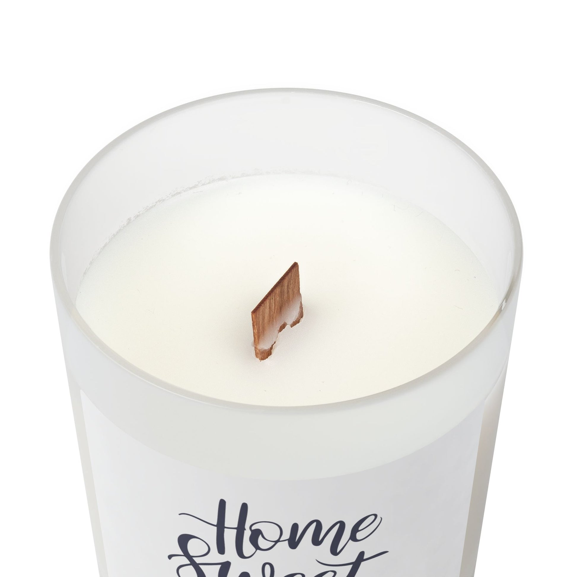 Frosted Glass Candle | "Home Sweet Home" in script | 11oz