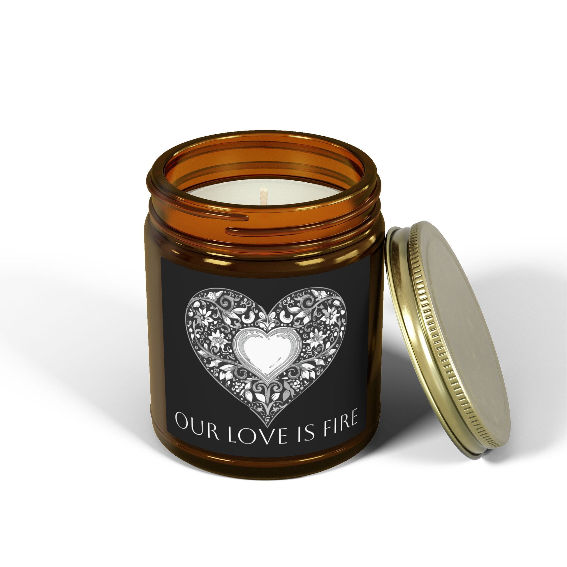 Glass Jar Candle | "Our Love Is Fire" | 4oz & 9oz