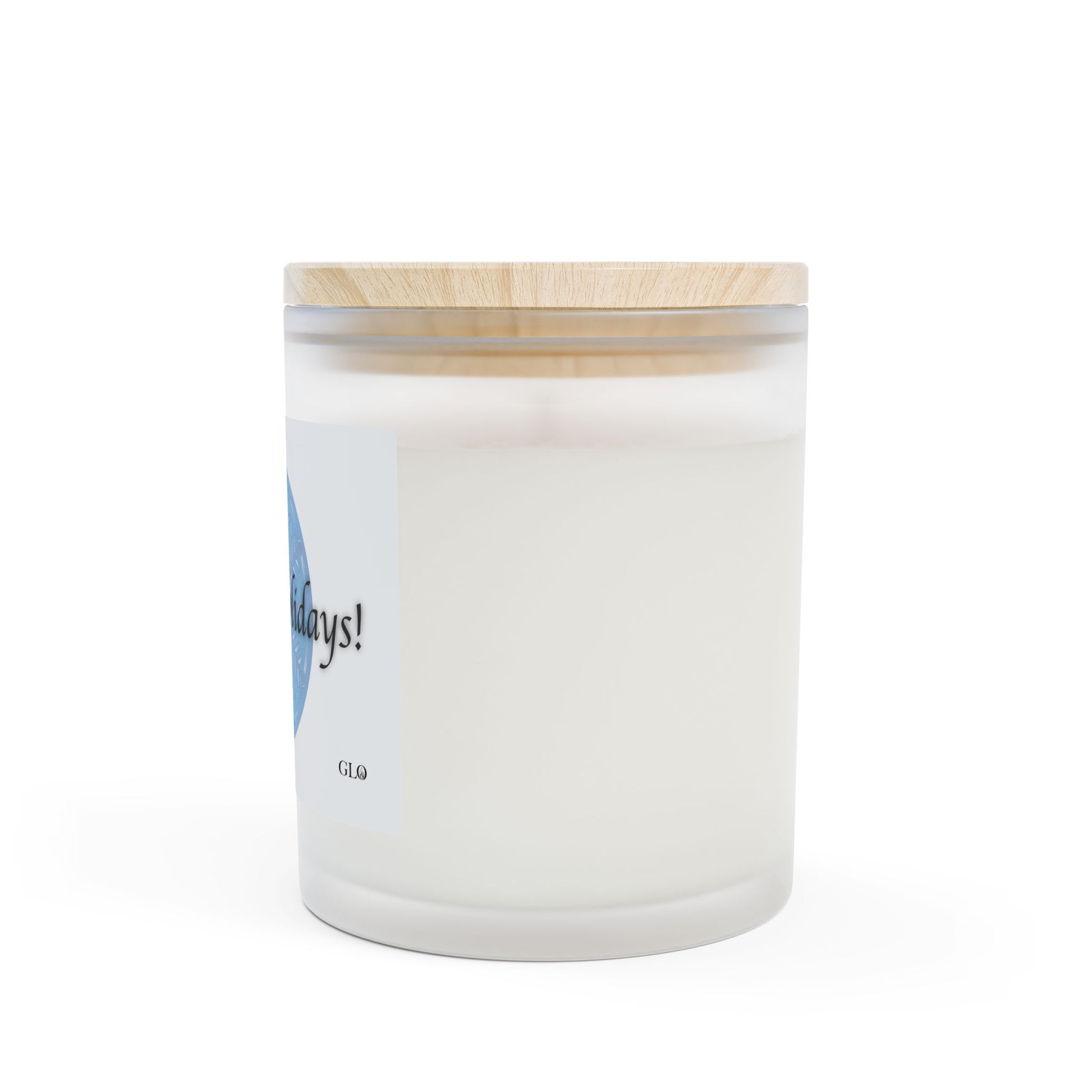 Frosted Glass Candle | "Happy Holidays!" | 11 oz