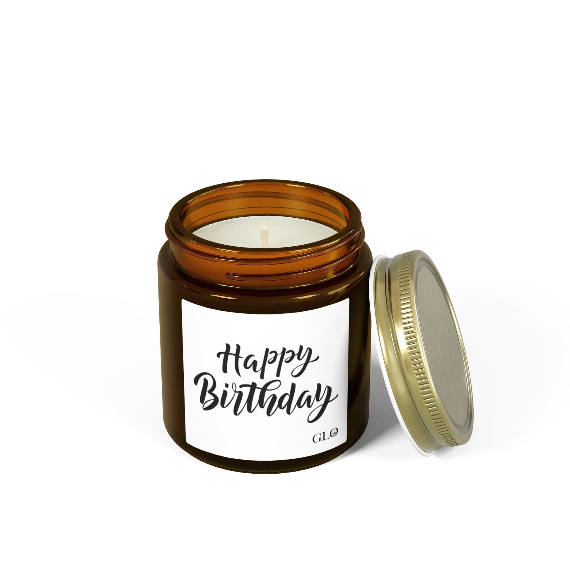 Glass Jar Candle | "Happy Birthday" | 4oz & 9oz
