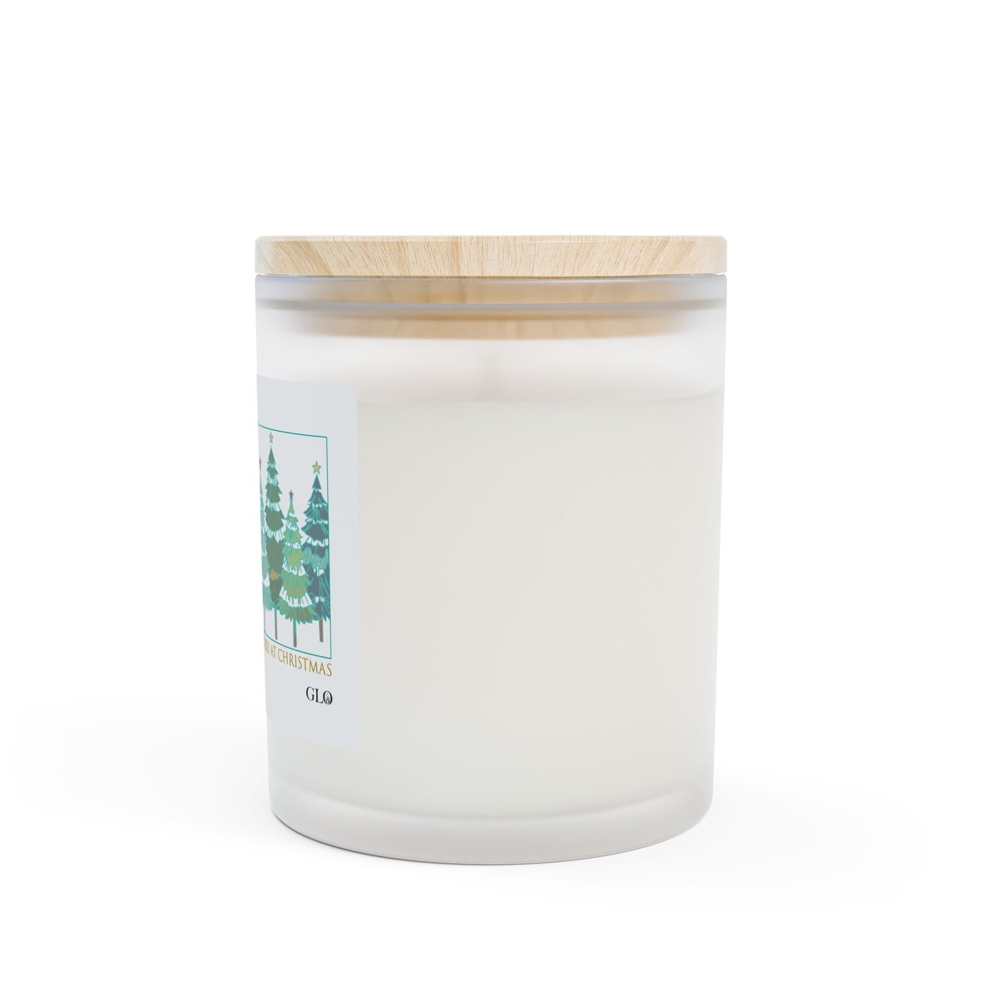 Frosted Glass Candle | "Wishing you all things merry at Christmas" | 11oz