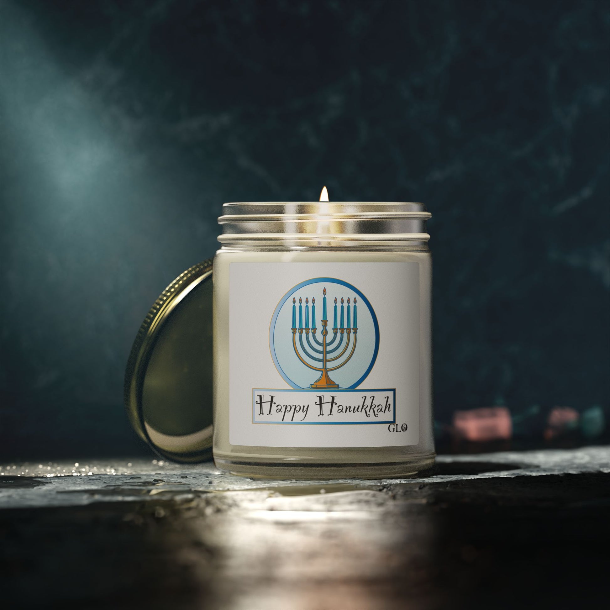 Glass Jar Candle | "Happy Hanukkah" | 4oz & 9oz