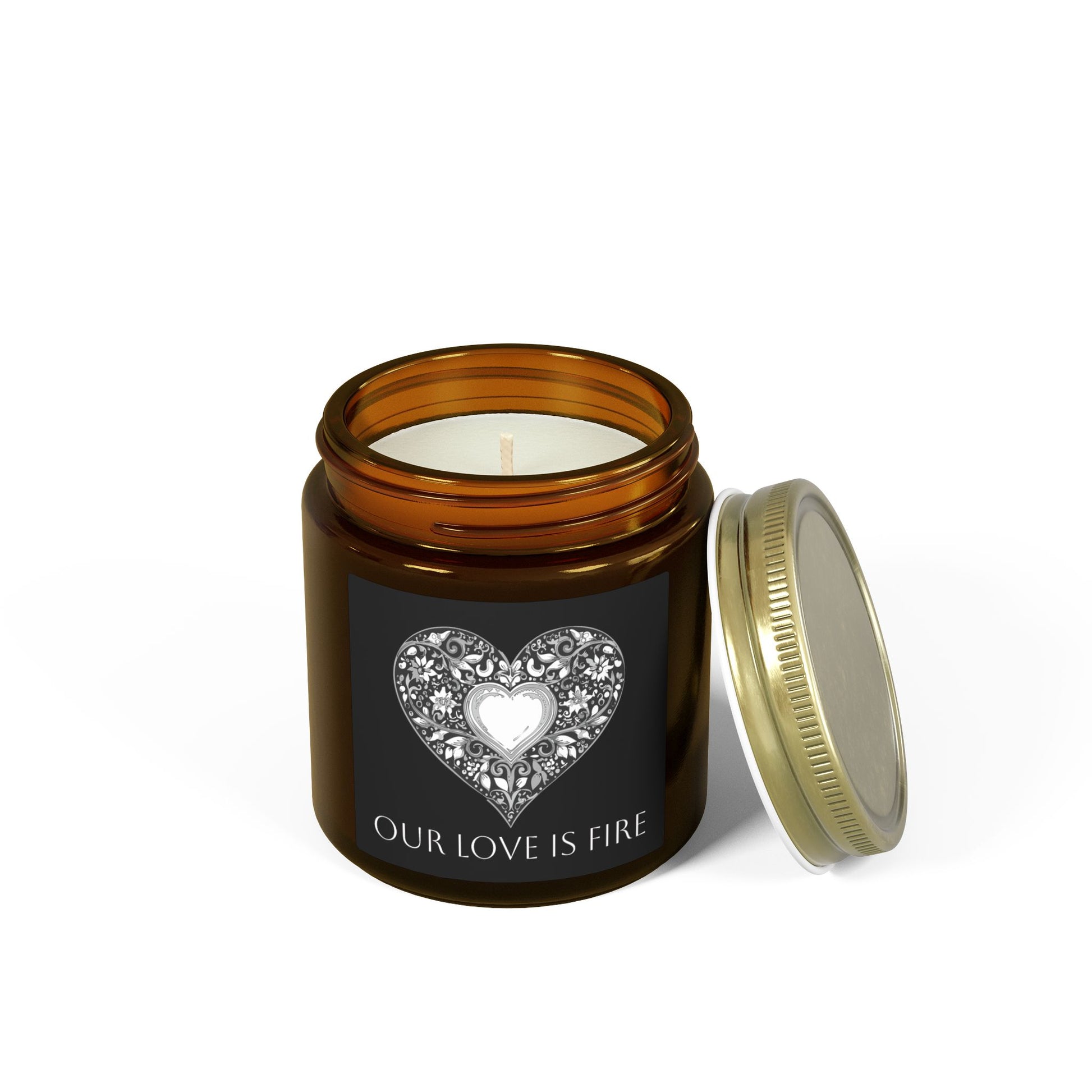 Glass Jar Candle | "Our Love Is Fire" | 4oz & 9oz