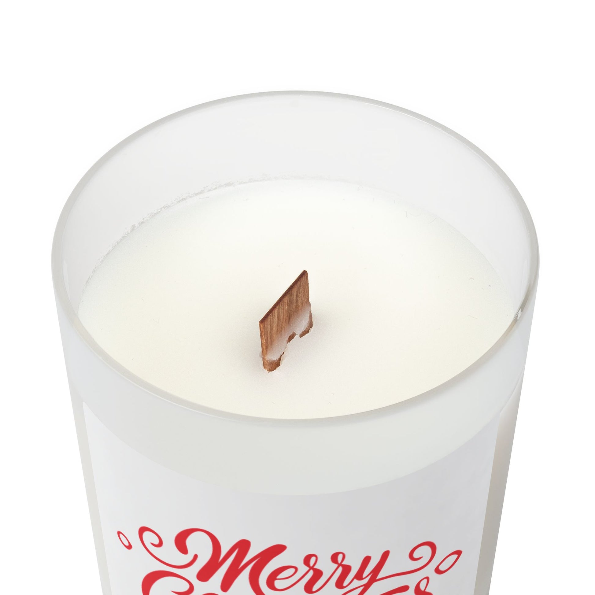 Frosted Glass Candle | "Merry Christmas!" | 11oz