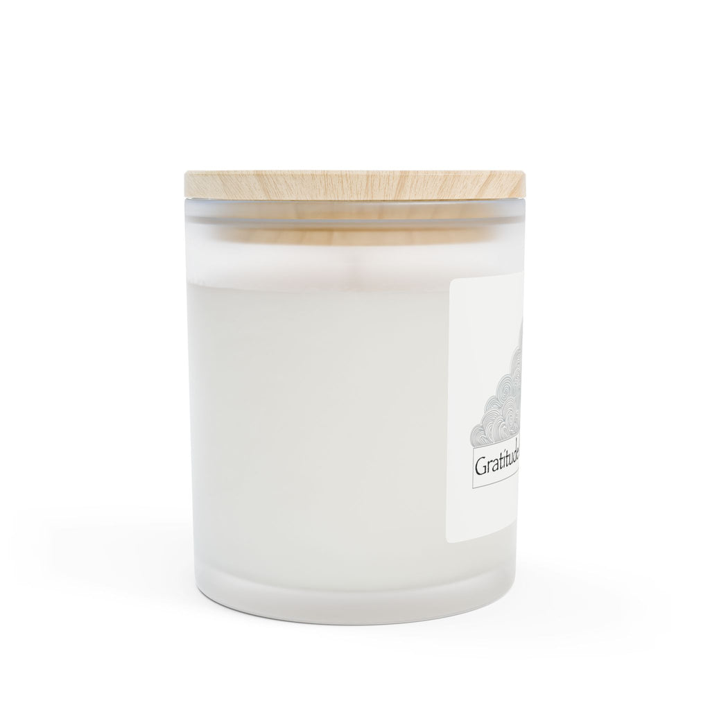 Frosted Glass Candle | "Gratitude Brings Blessings" | 11oz