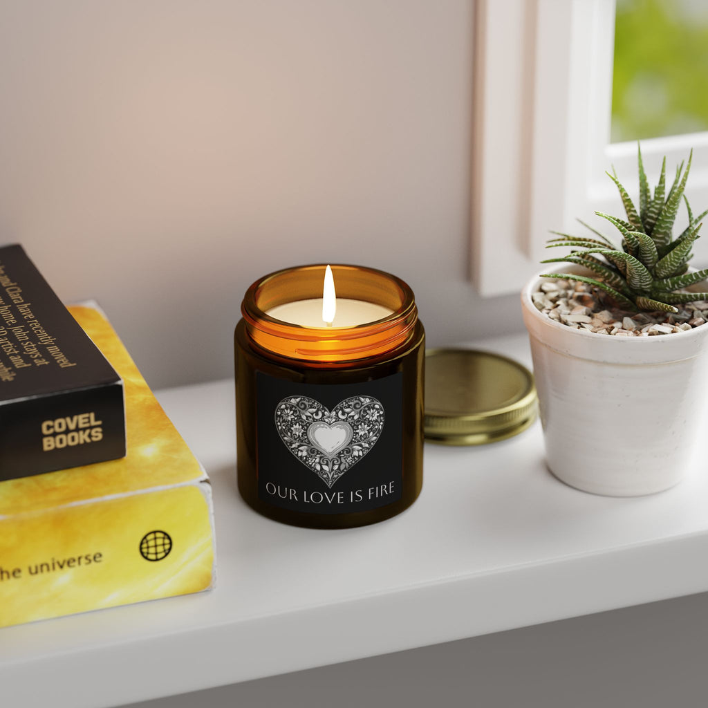 Glass Jar Candle | "Our Love Is Fire" | 4oz & 9oz