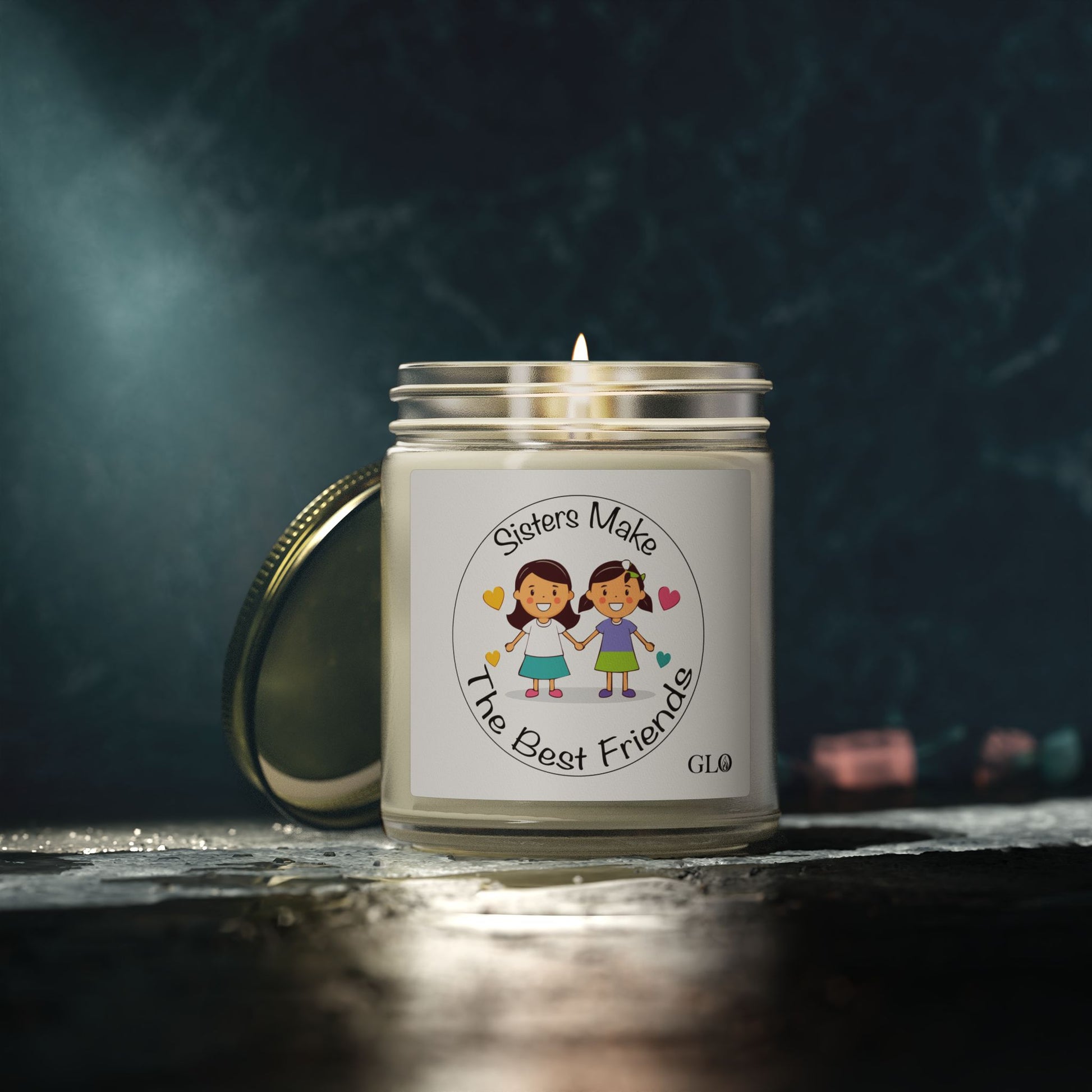Glass Jar Candle | "Sisters Make The Best Friends" (v2) | 4oz & 9oz