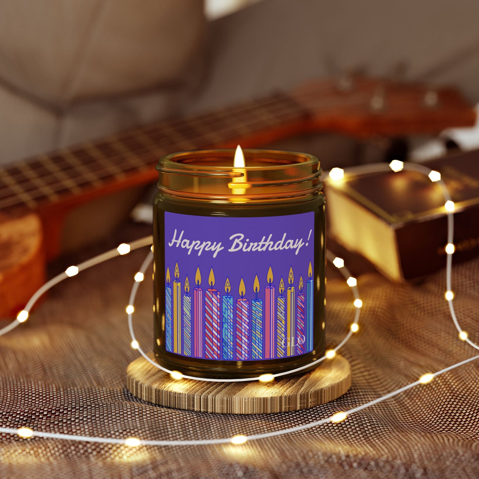 Birthday Scented Candle — Coconut Apricot Wax (4oz & 9oz)