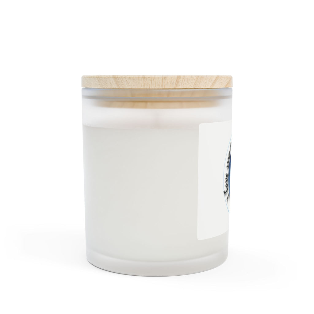 Frosted Glass Candle | "I love you to the moon & back" | 11oz