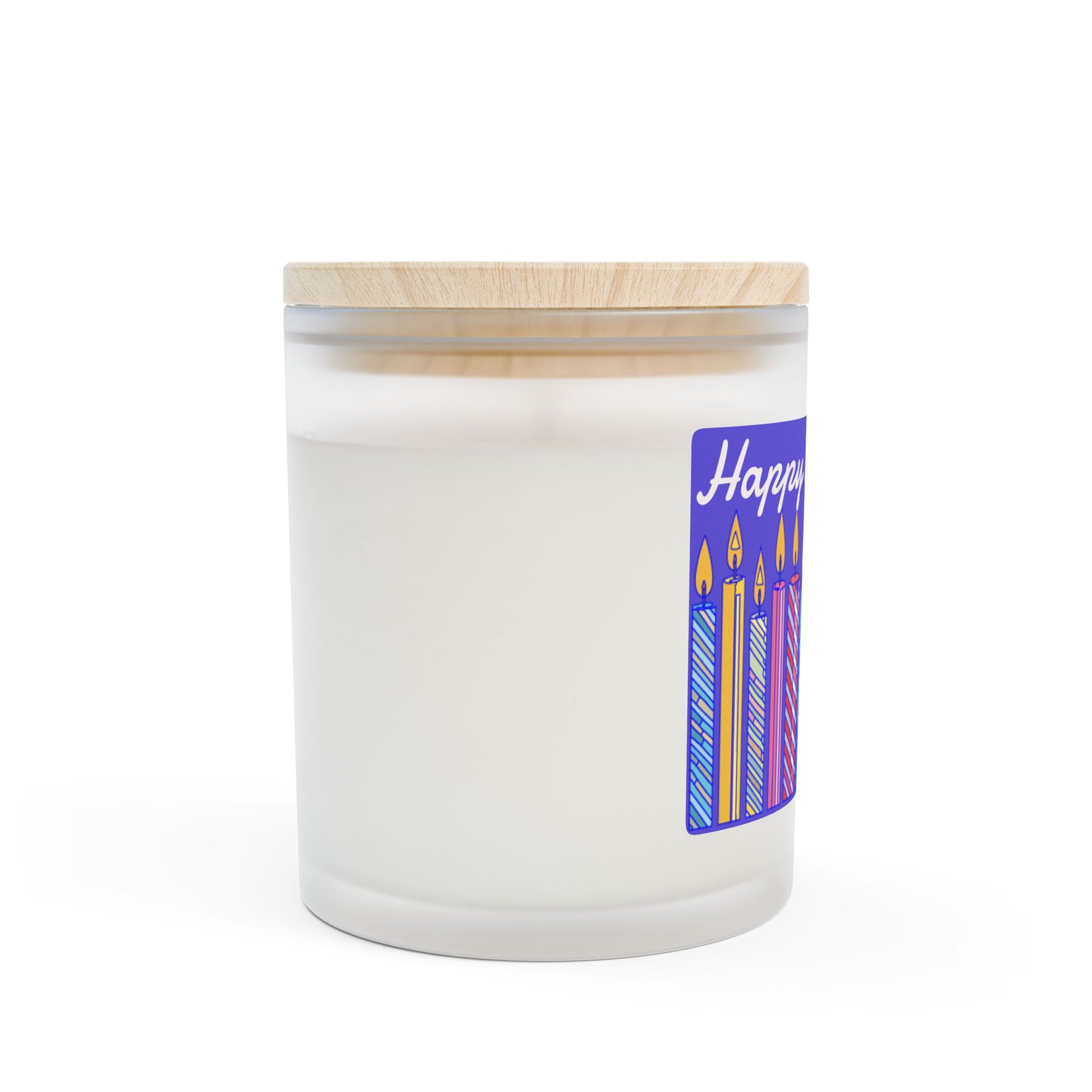 Frosted Glass Candle | "Happy Birthday" with candles | 11oz