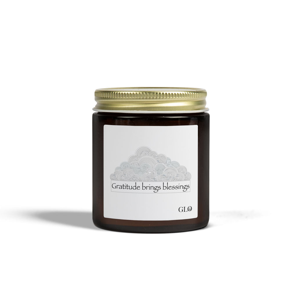 Glass Jar Candle | "Gratitude Brings Blessings" | 4oz & 9oz
