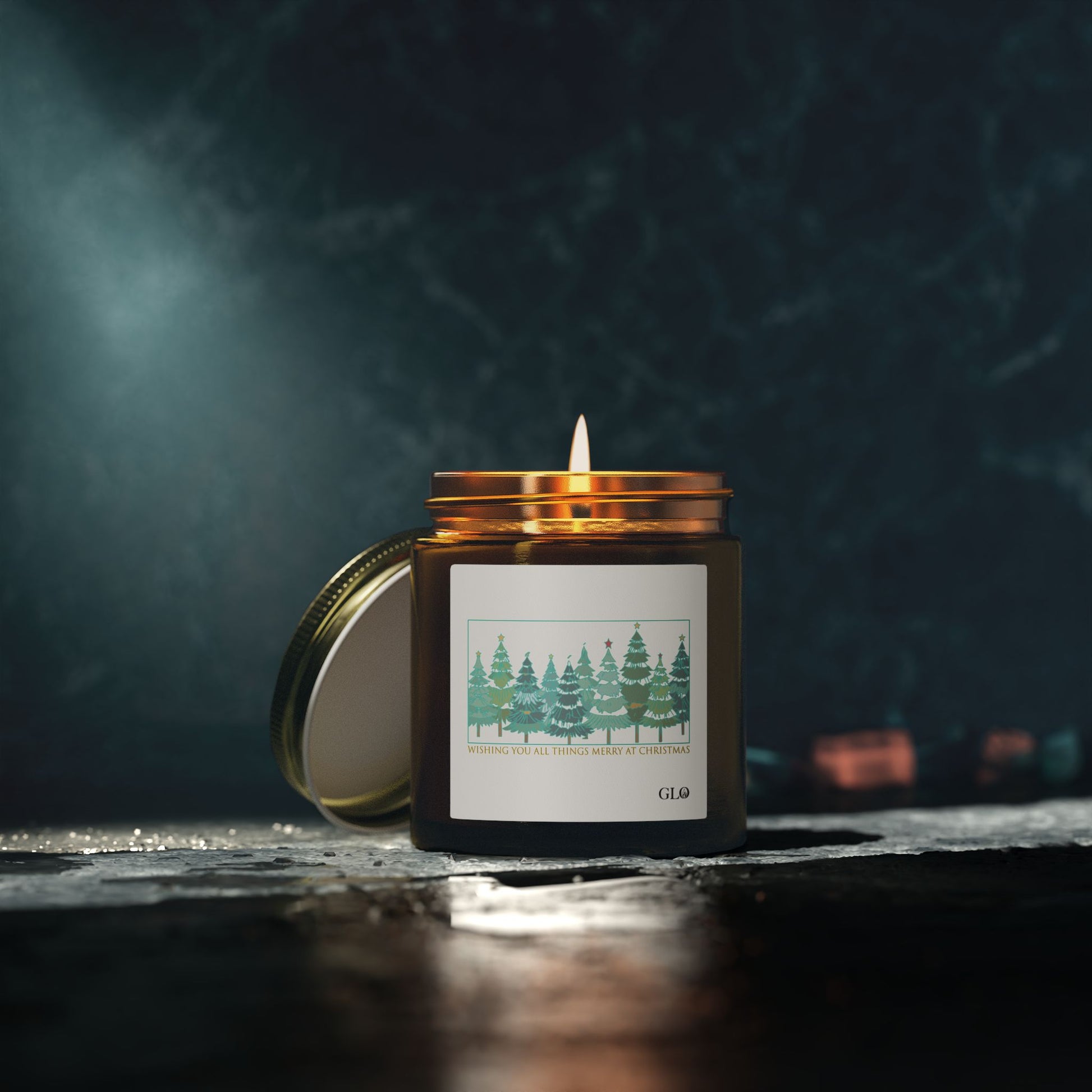 Glass Jar Candle | "Wishing you all things merry at Christmas" | 4oz & 9oz