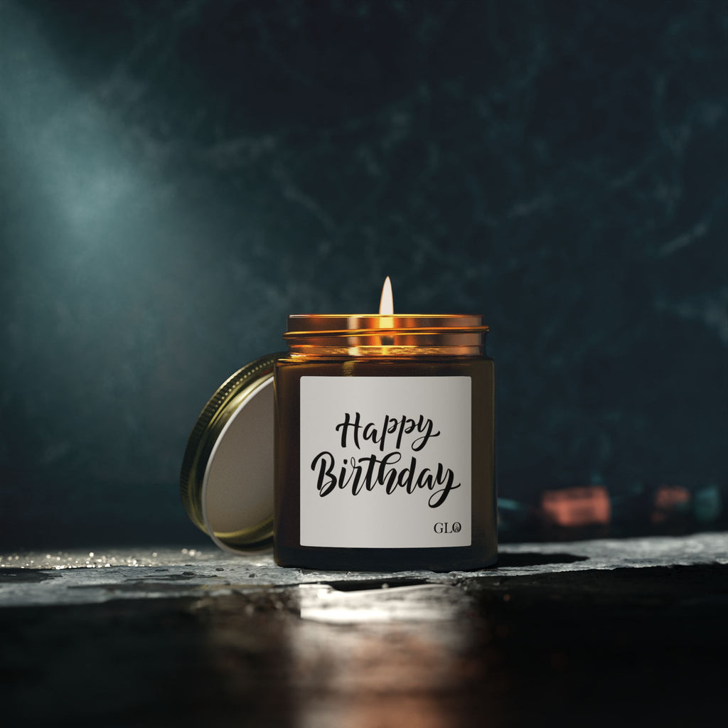 Glass Jar Candle | "Happy Birthday" | 4oz & 9oz