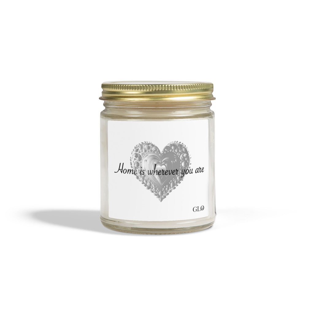 Glass Jar Candle | "Home is Wherever You Are" (on White) | 4oz & 9oz