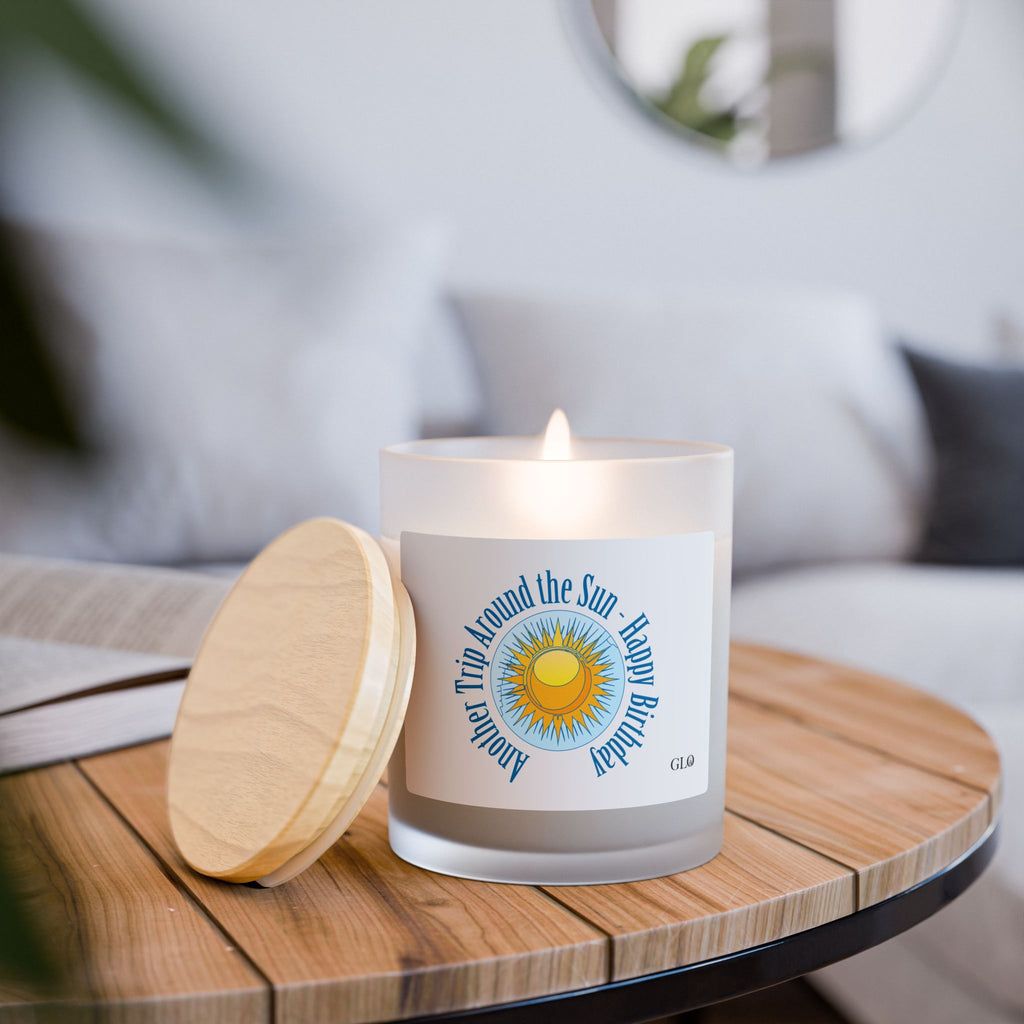 Frosted Glass Candle | "Another Trip Around the Sun" | 11oz