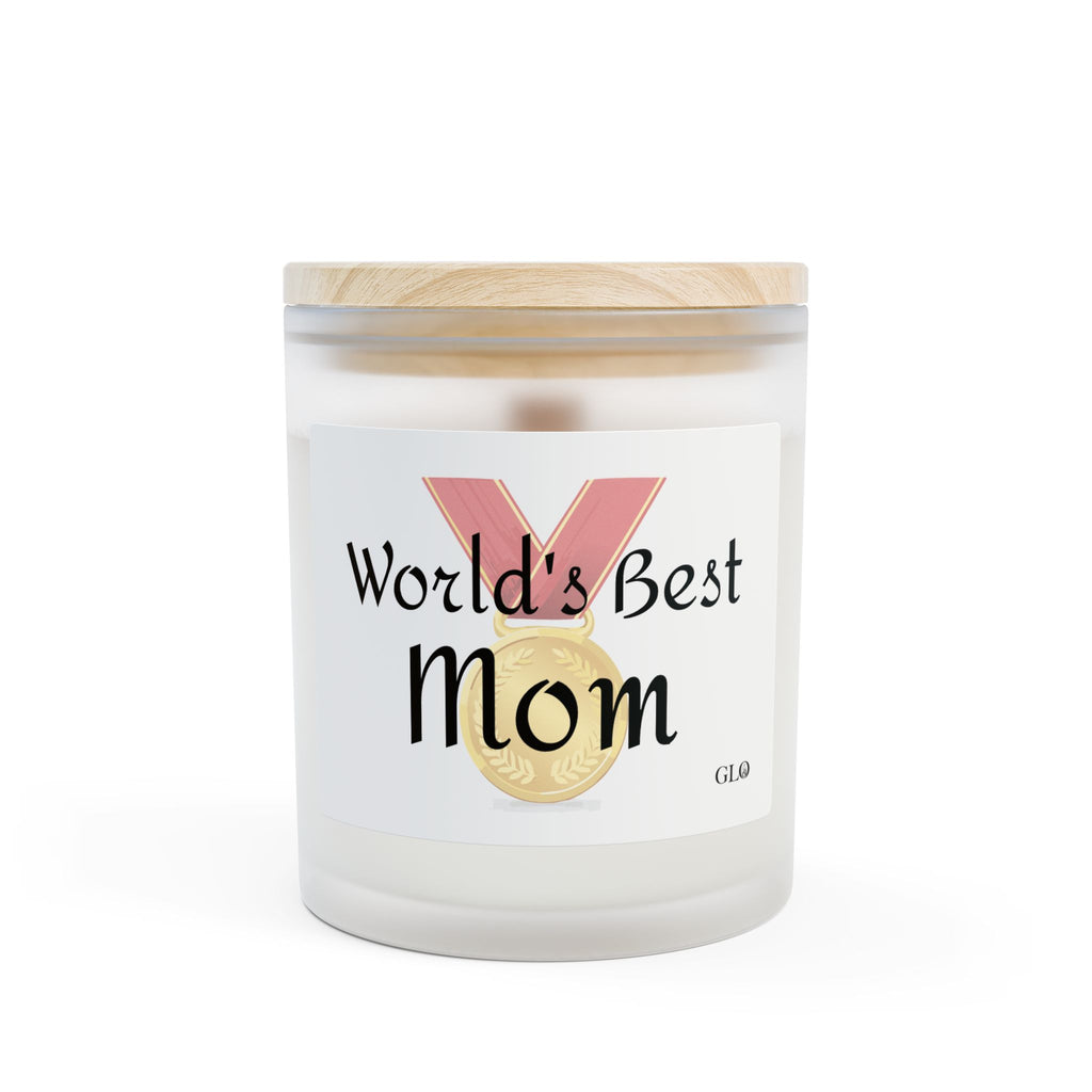 Frosted Glass Candle | "World's Best Mom" | 11oz