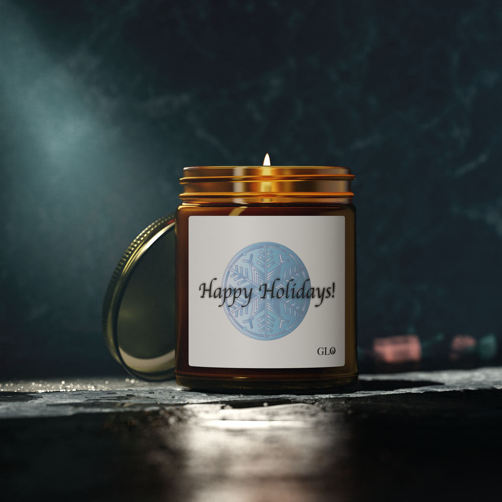 Glass Jar Candle | "Happy Holidays" | 4oz & 9oz