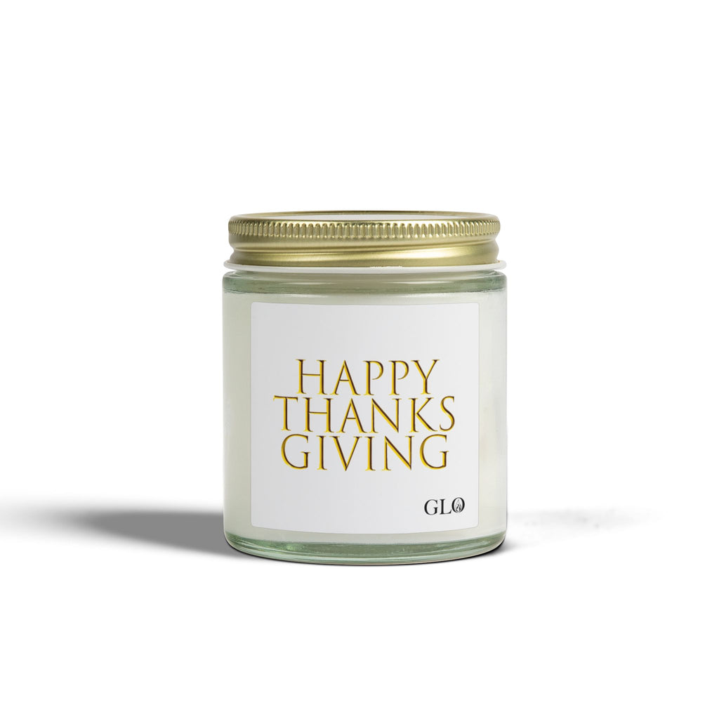 Glass Jar Candle | "Happy Thanksgiving" | 4oz & 9oz
