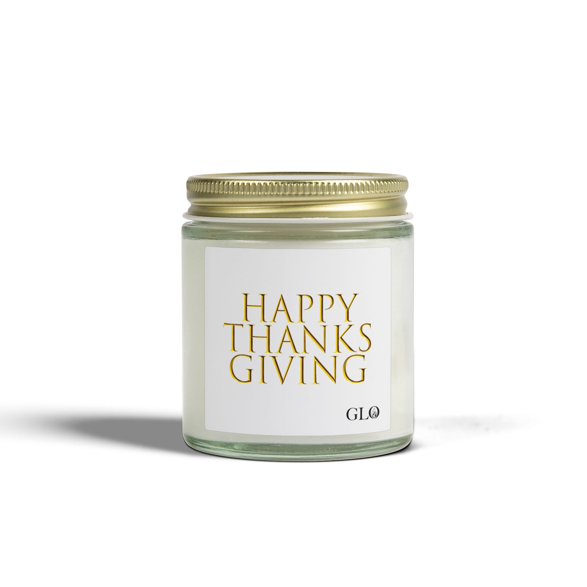Glass Jar Candle | "Happy Thanksgiving" | 4oz & 9oz