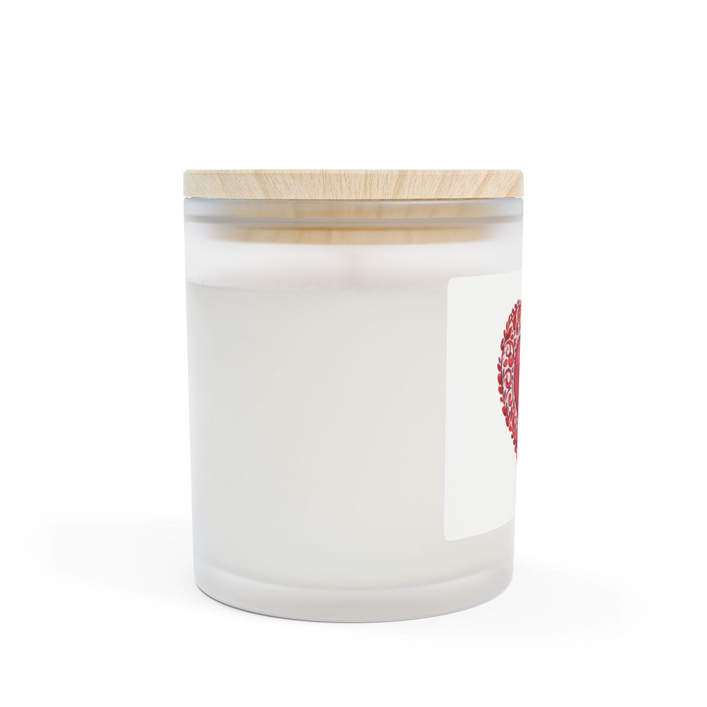 Frosted Glass Candle | Heart / Love | 11oz