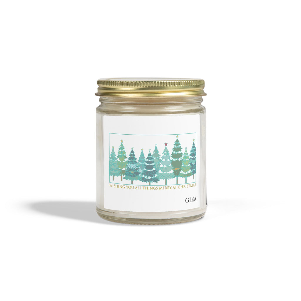Glass Jar Candle | "Wishing you all things merry at Christmas" | 4oz & 9oz