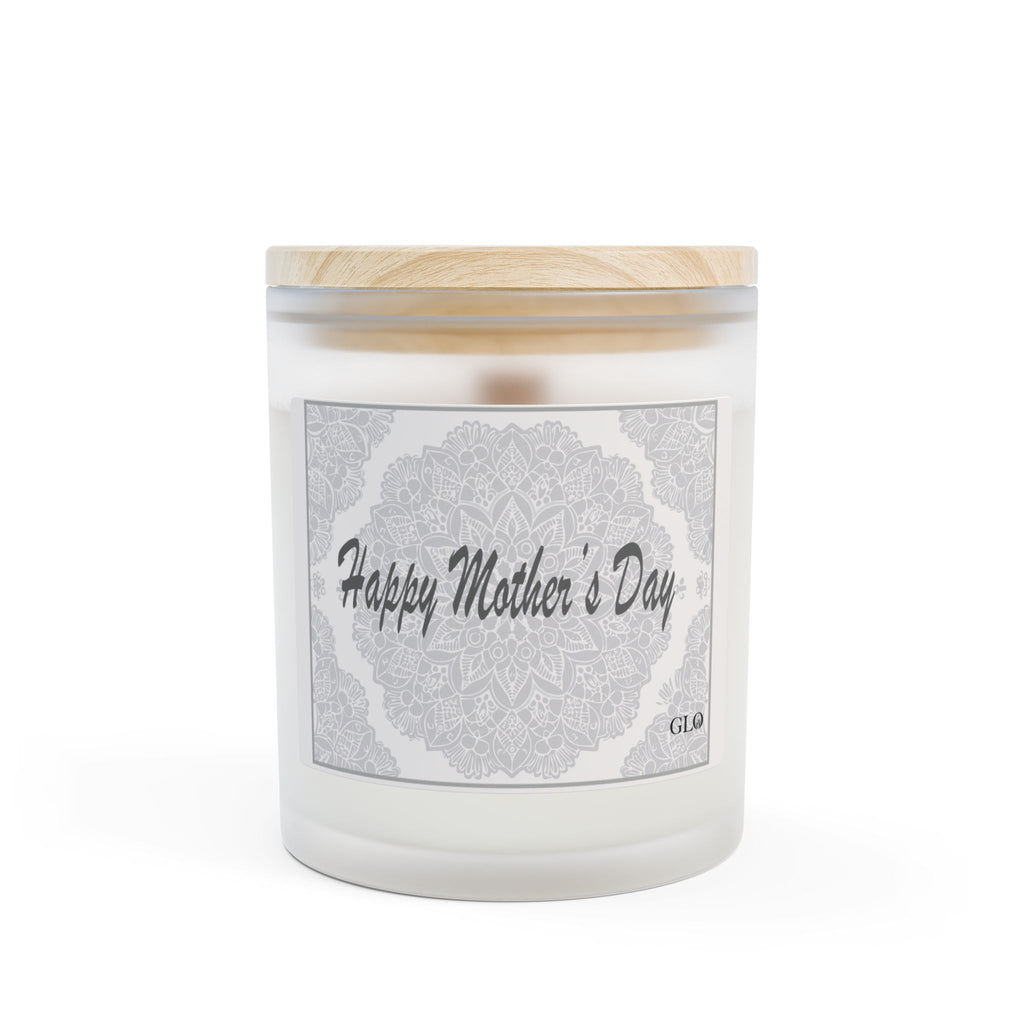 Frosted Glass Candle | "Happy Mother's Day" with lace | 11oz