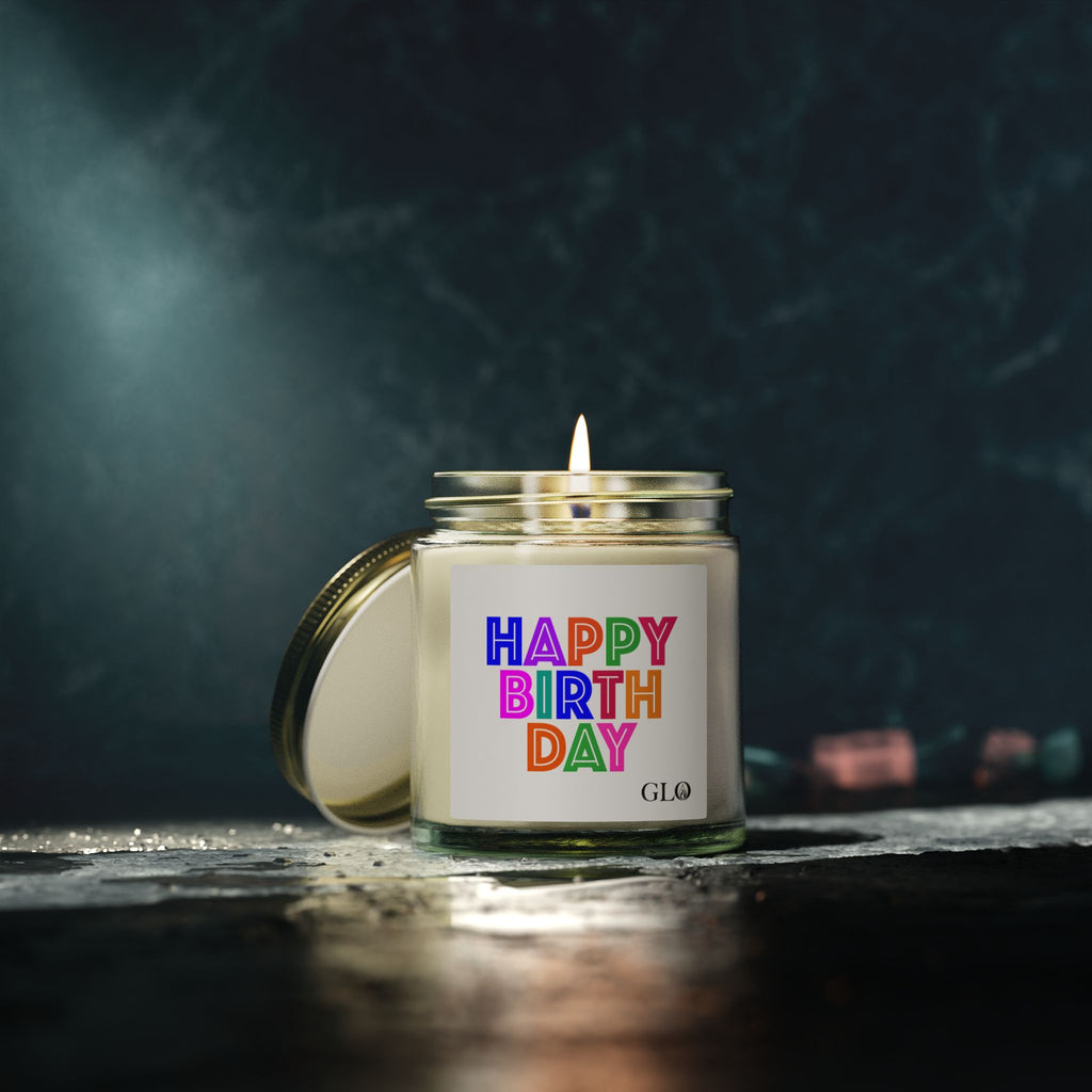 Glass Jar Candle | "Happy Birthday" | 4oz/9oz