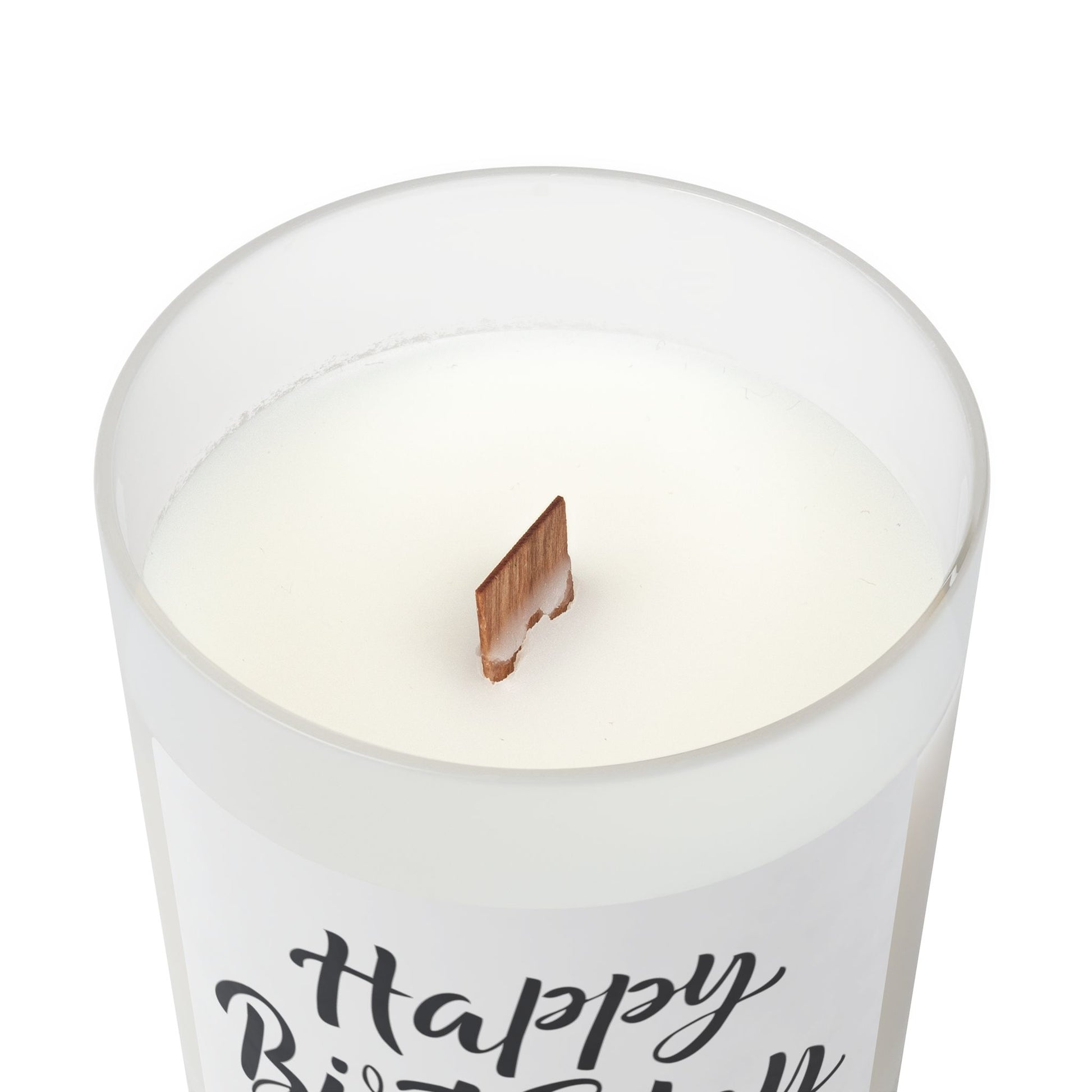 Frosted Glass Candle | "Happy Birthday" | 11oz