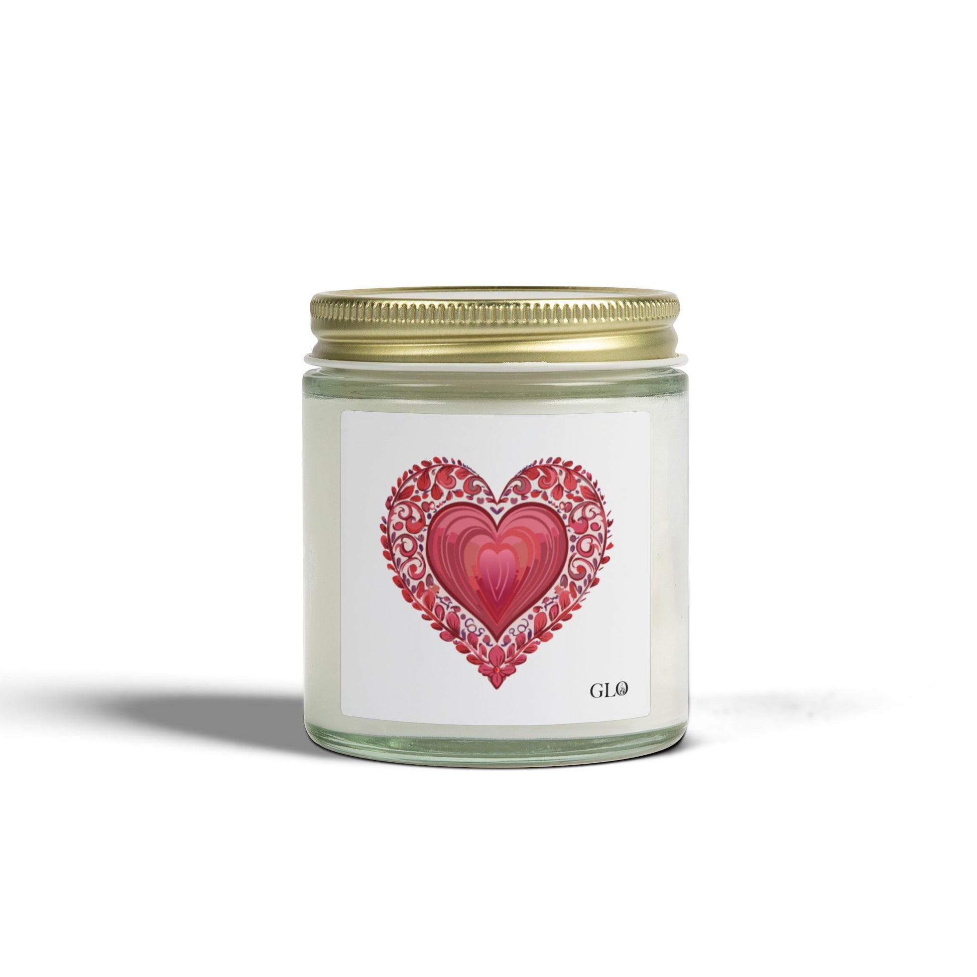 Glass Jar Candle | Heart / Love | 4oz & 9oz