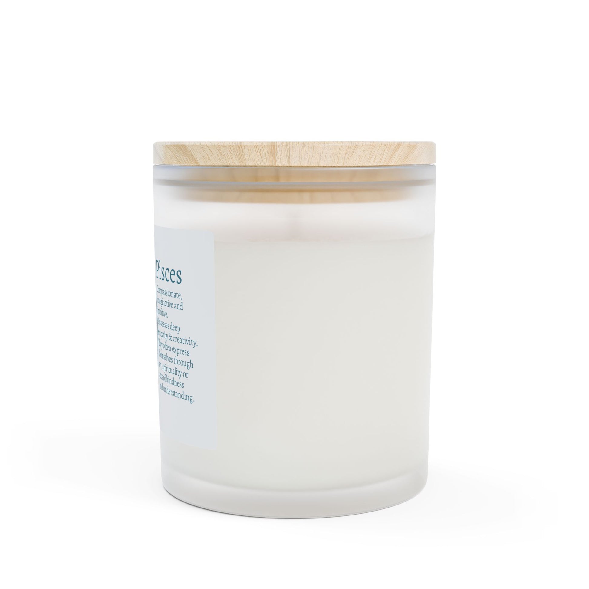 Frosted Glass Candle | Pisces Zodiac | 11oz