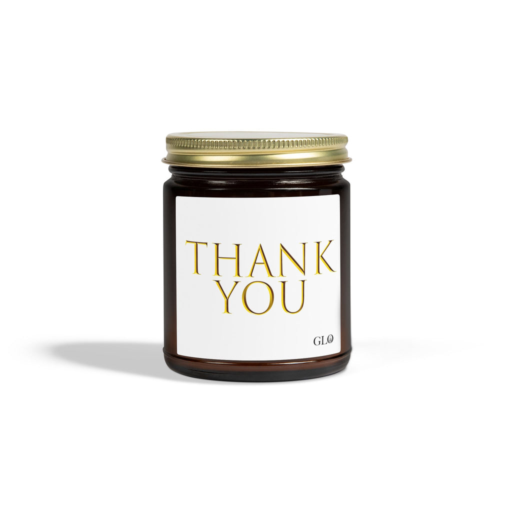 Glass Jar Candle | "Thank You" on white | 4oz & 9oz