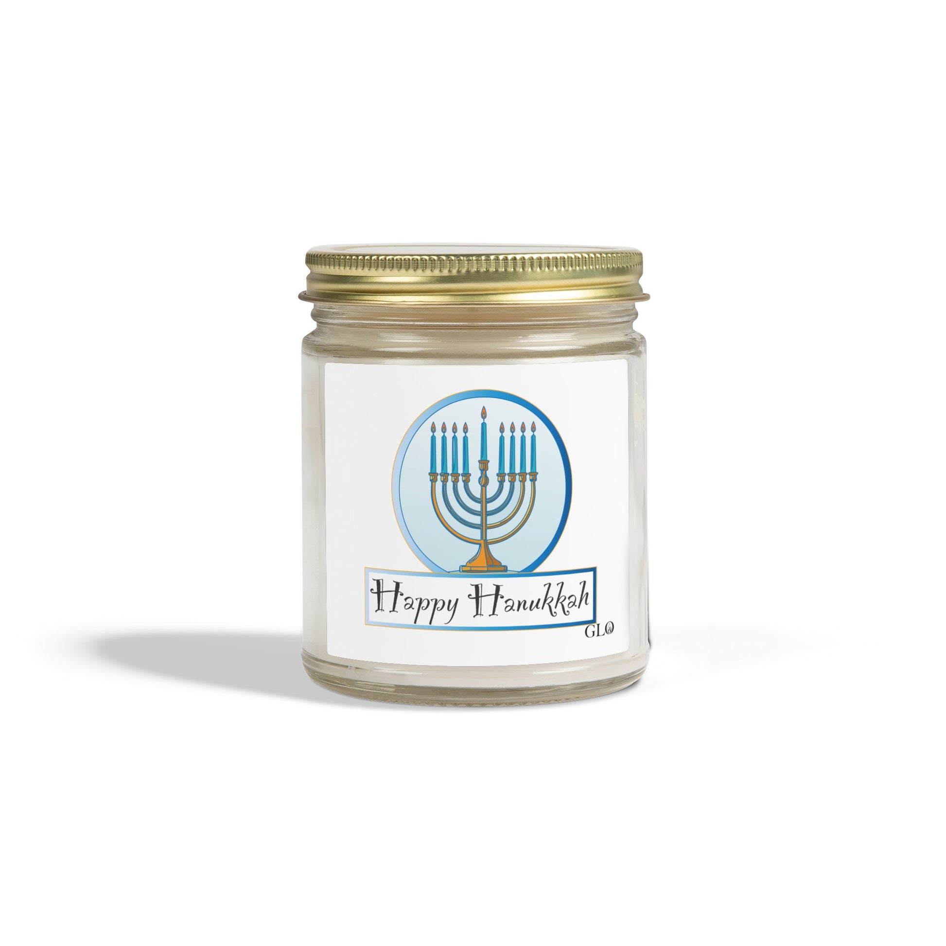 Glass Jar Candle | "Happy Hanukkah" | 4oz & 9oz