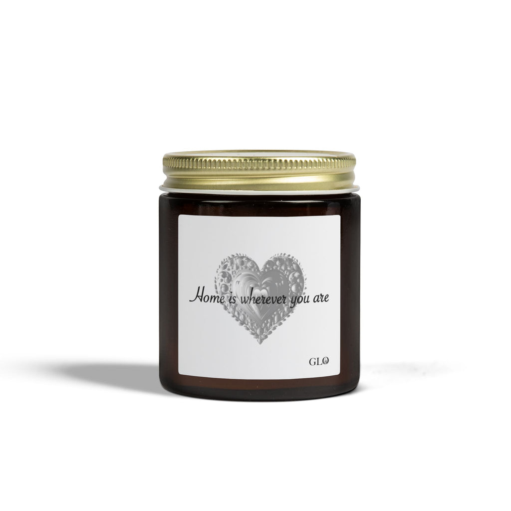 Glass Jar Candle | "Home is Wherever You Are" (on White) | 4oz & 9oz