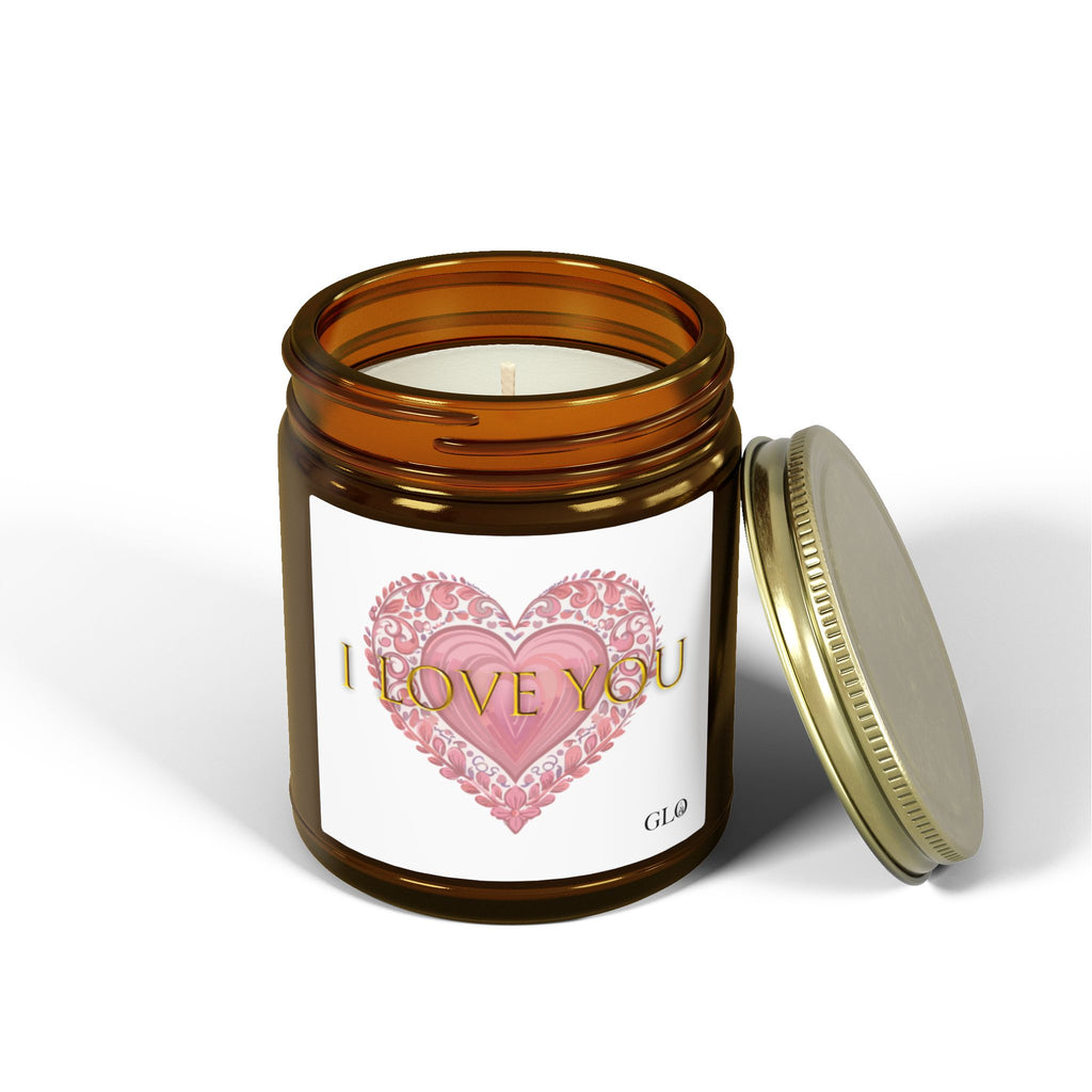Glass Jar Candle | "I Love You" | 4oz, 9oz