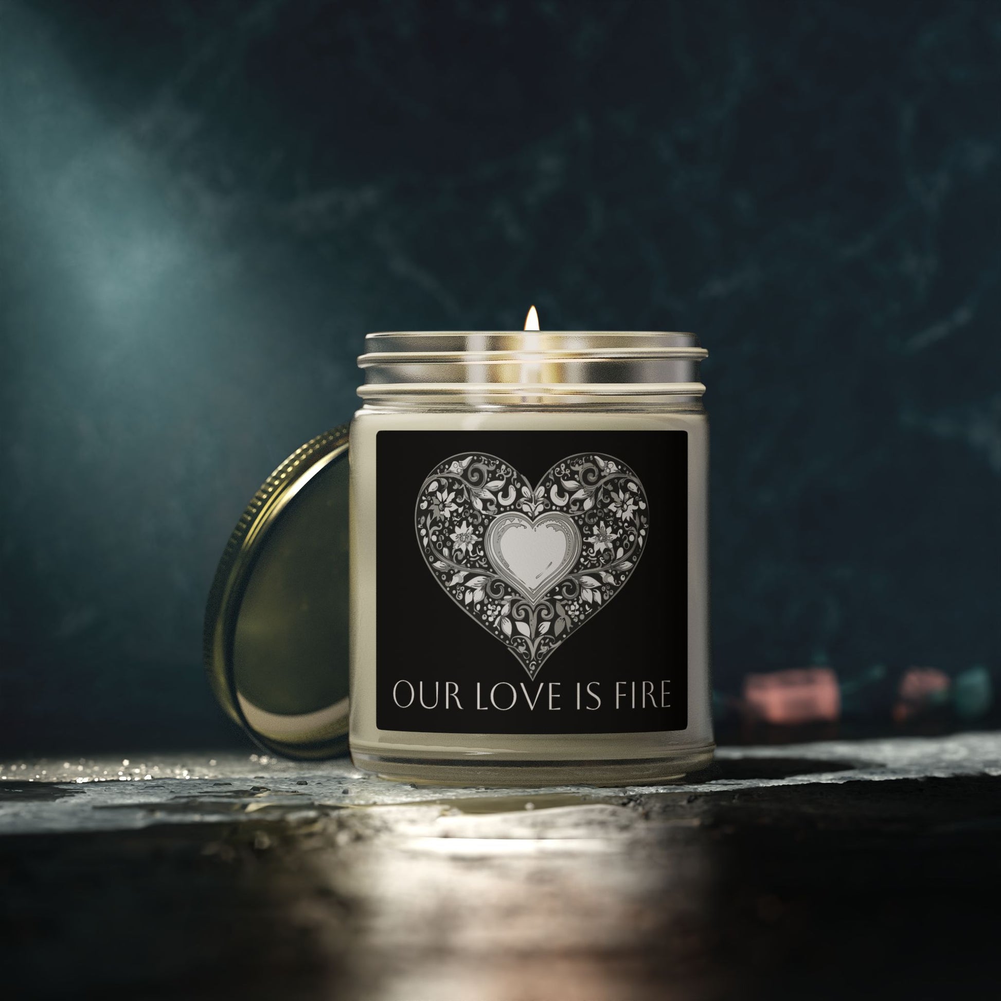 Glass Jar Candle | "Our Love Is Fire" | 4oz & 9oz