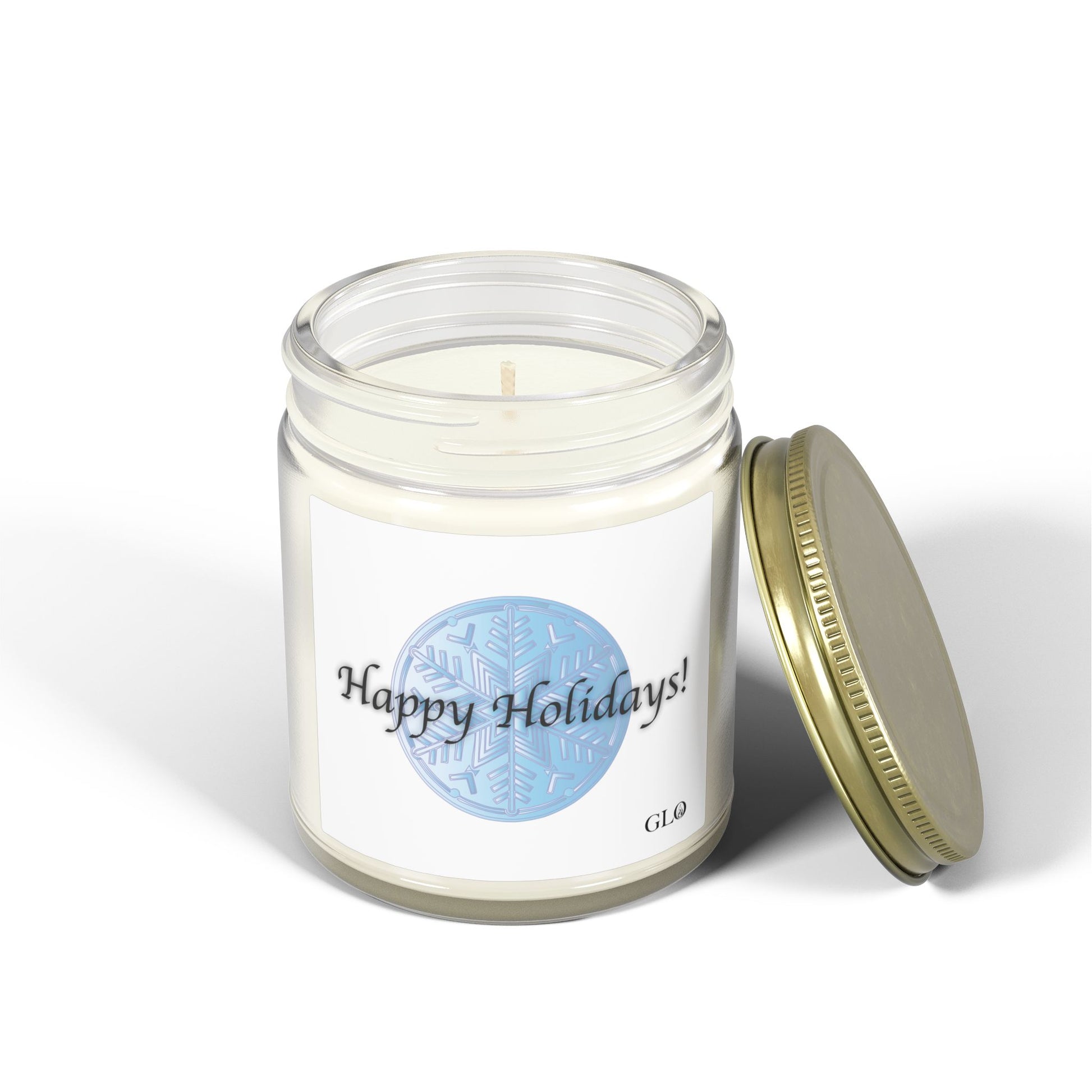 Glass Jar Candle | "Happy Holidays" | 4oz & 9oz