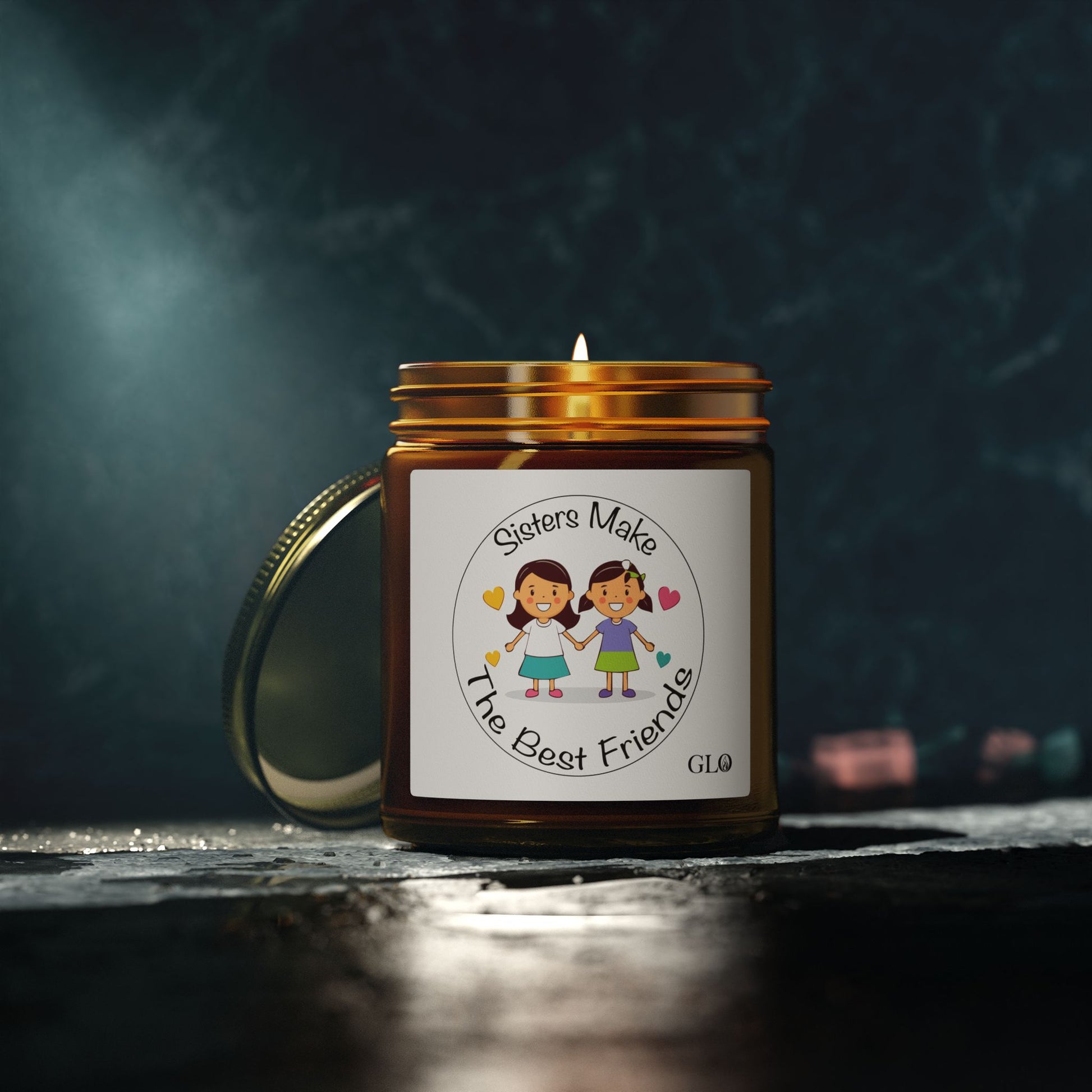Glass Jar Candle | "Sisters Make The Best Friends" (v2) | 4oz & 9oz